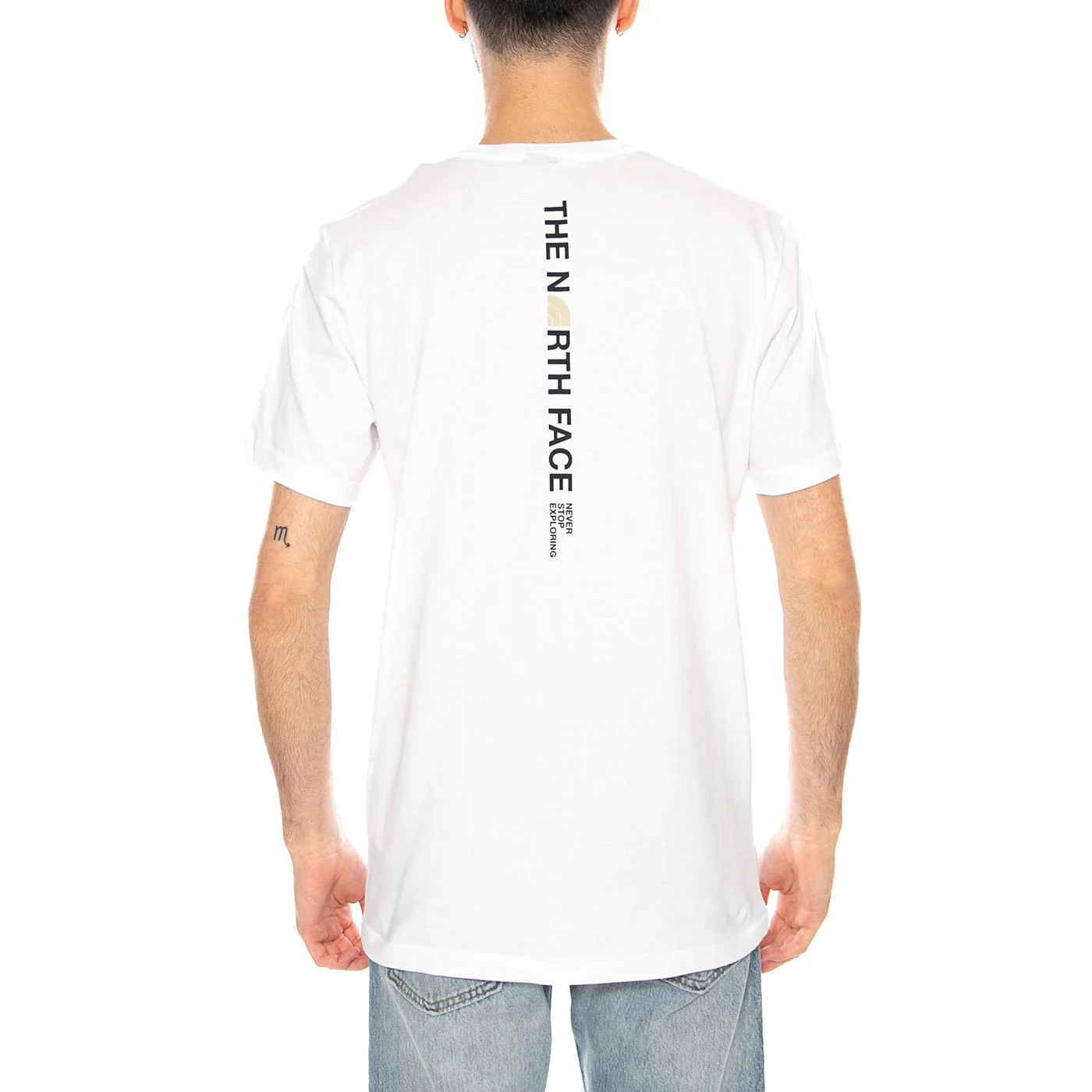 M Vertical Logo SS Tee White - Men's Crew Neck T-Shirt White Men THE NORTH FACE - Image 3