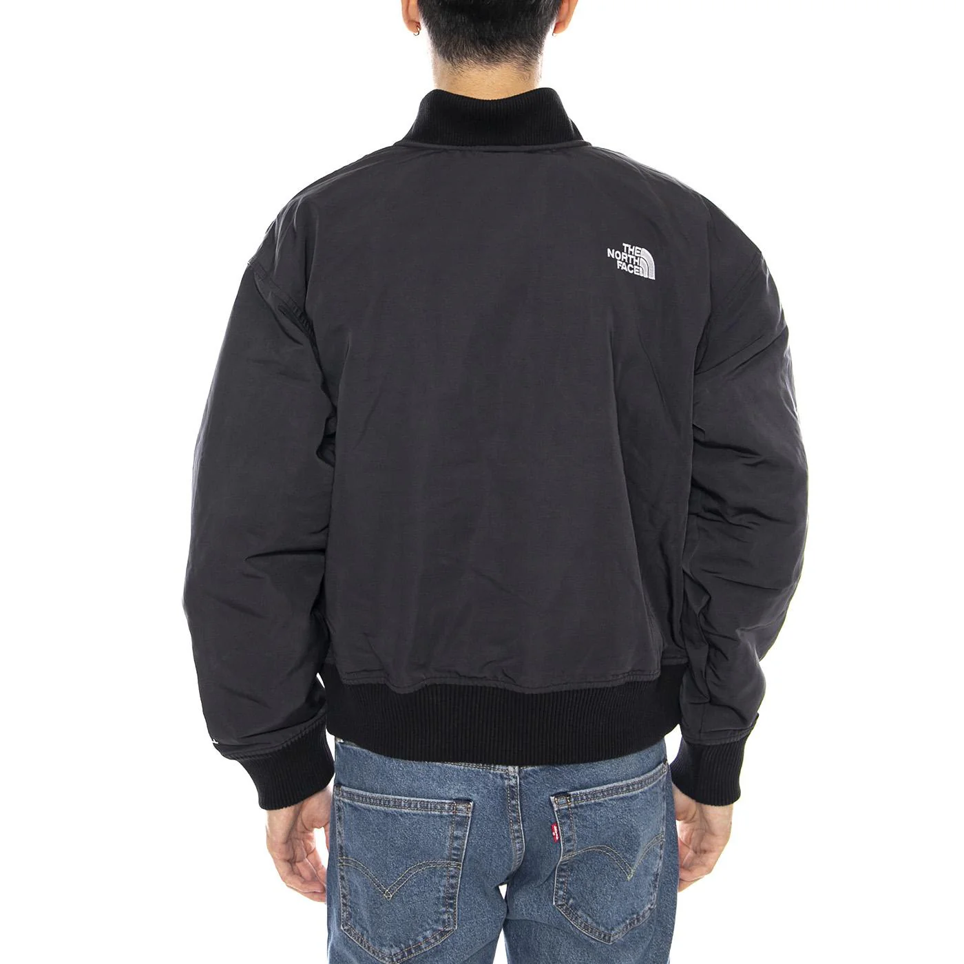 U TNF Bomber Black -- Men's Black Bomber Jacket THE NORTH FACE - Image 3