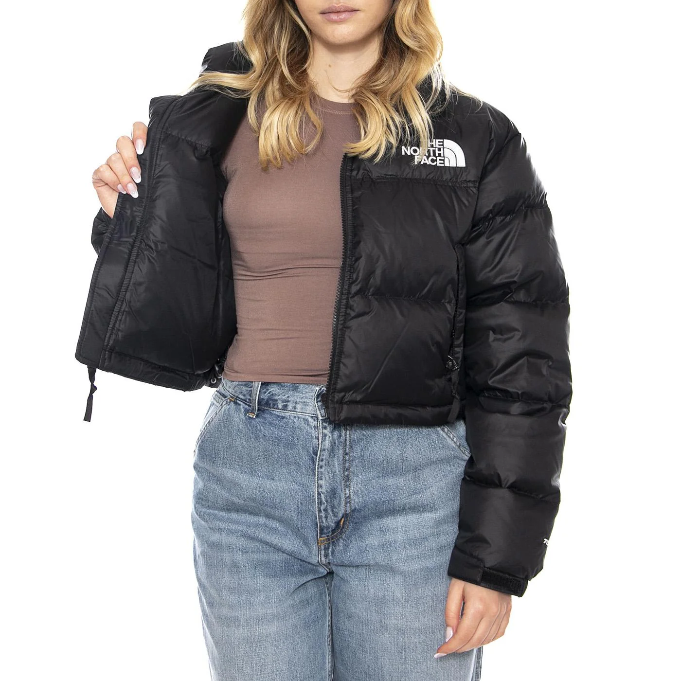 W Nuptse Short Jacket -- Women's Black Jacket THE NORTH FACE - Image 4