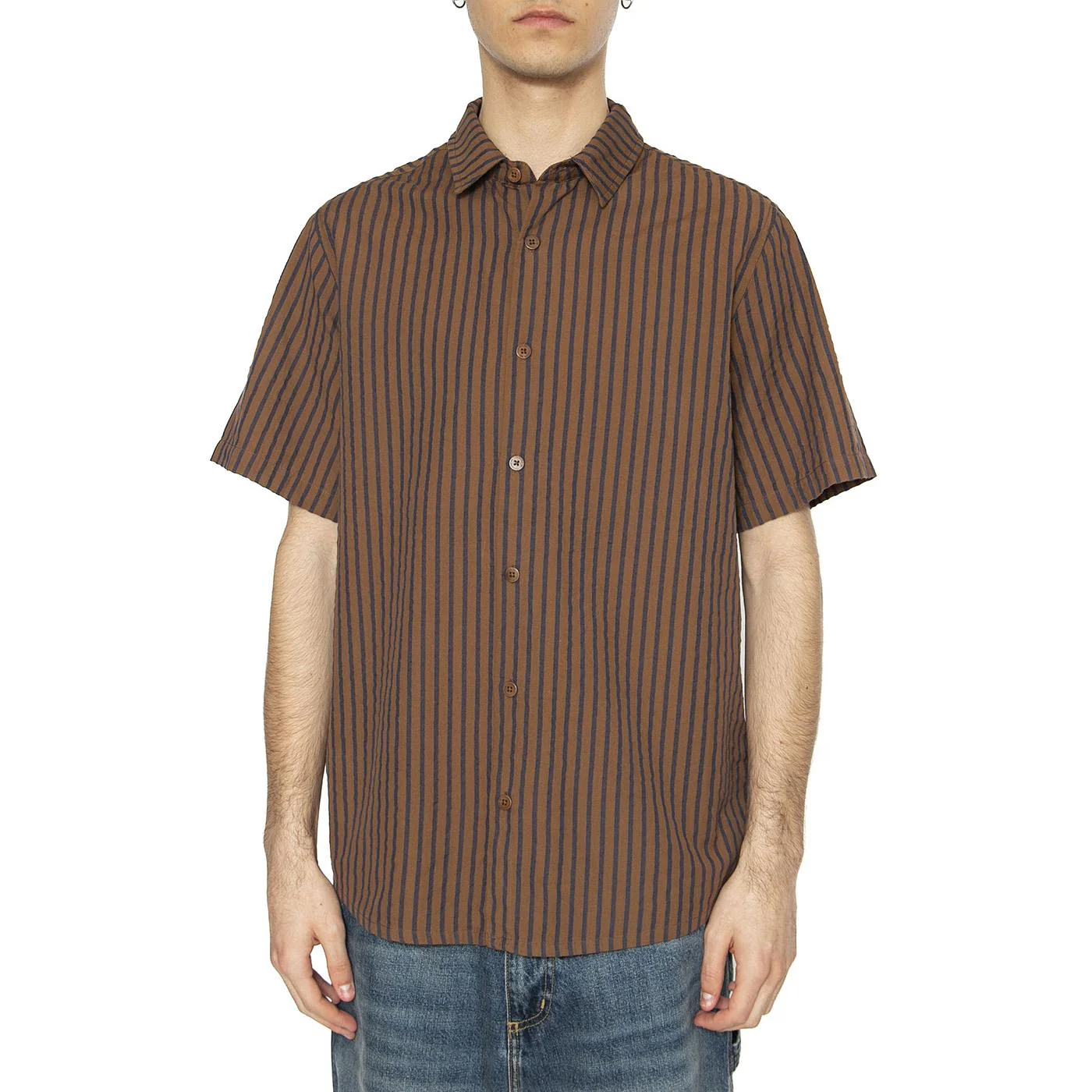 Brown Stripes Tom Shirt Brown - Image 2