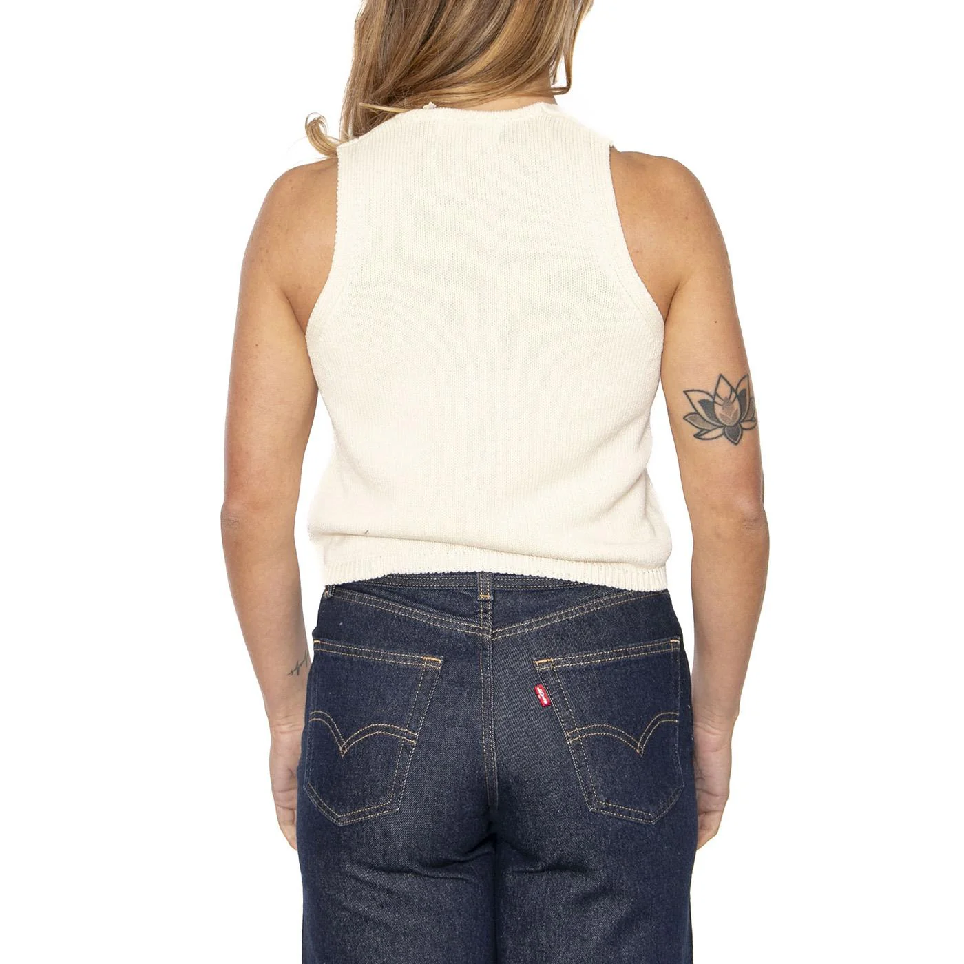 Marygold Robbie Knit Vest Ecru - Image 3