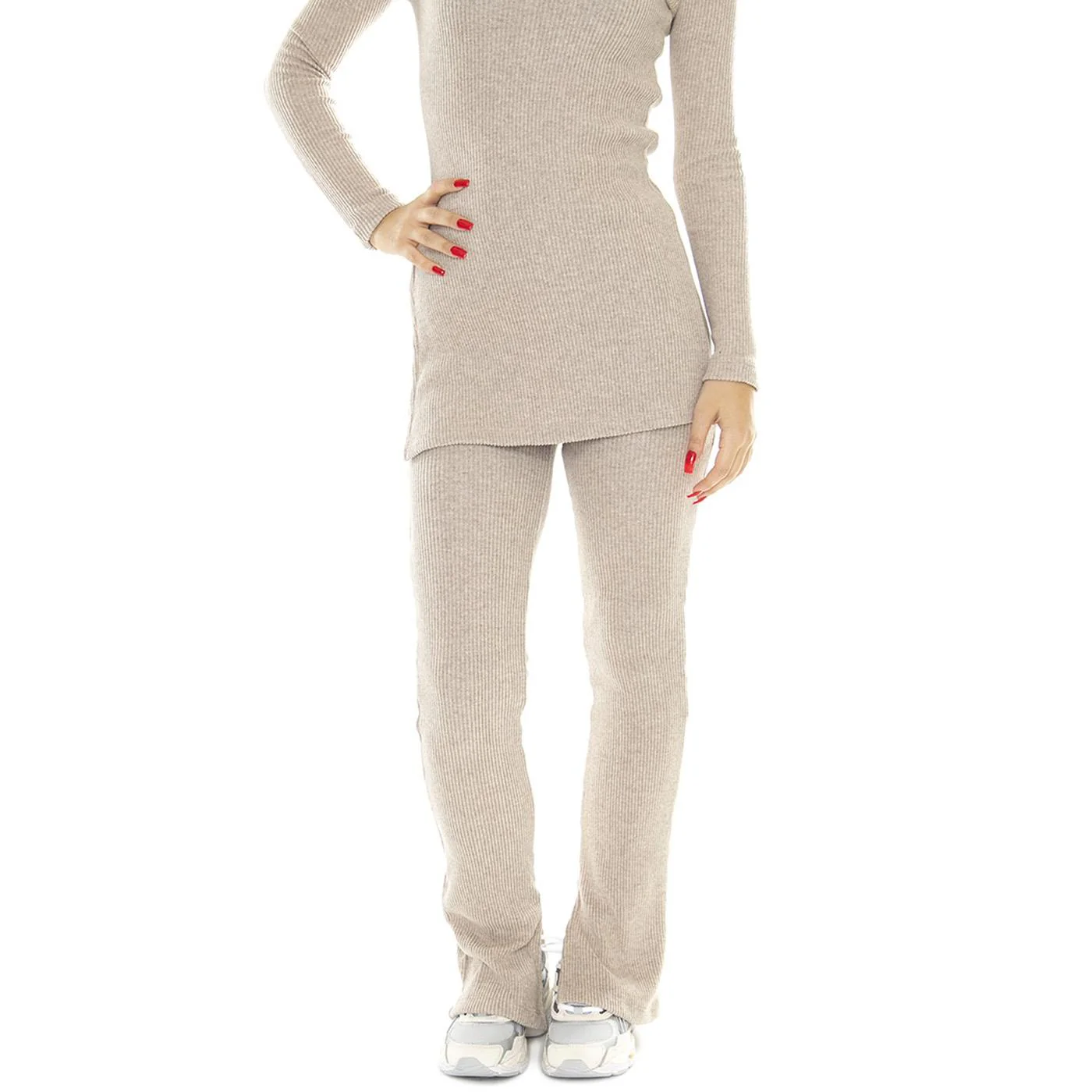 Taupe Kara Knitted Pants