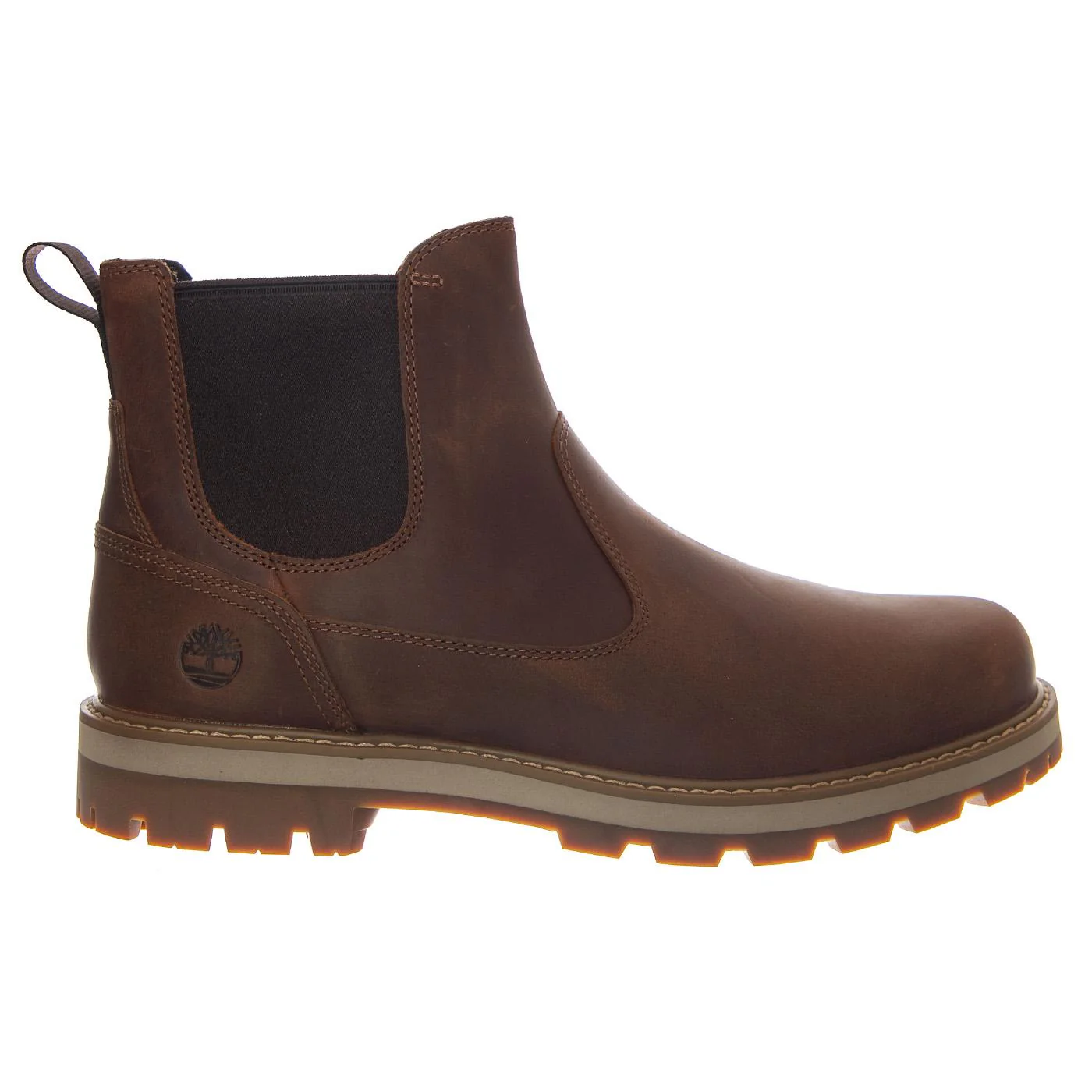 Britton Road Mid Chelsea Boot -- Men's Rust Full Grain Leather Boots TIMBERLAND