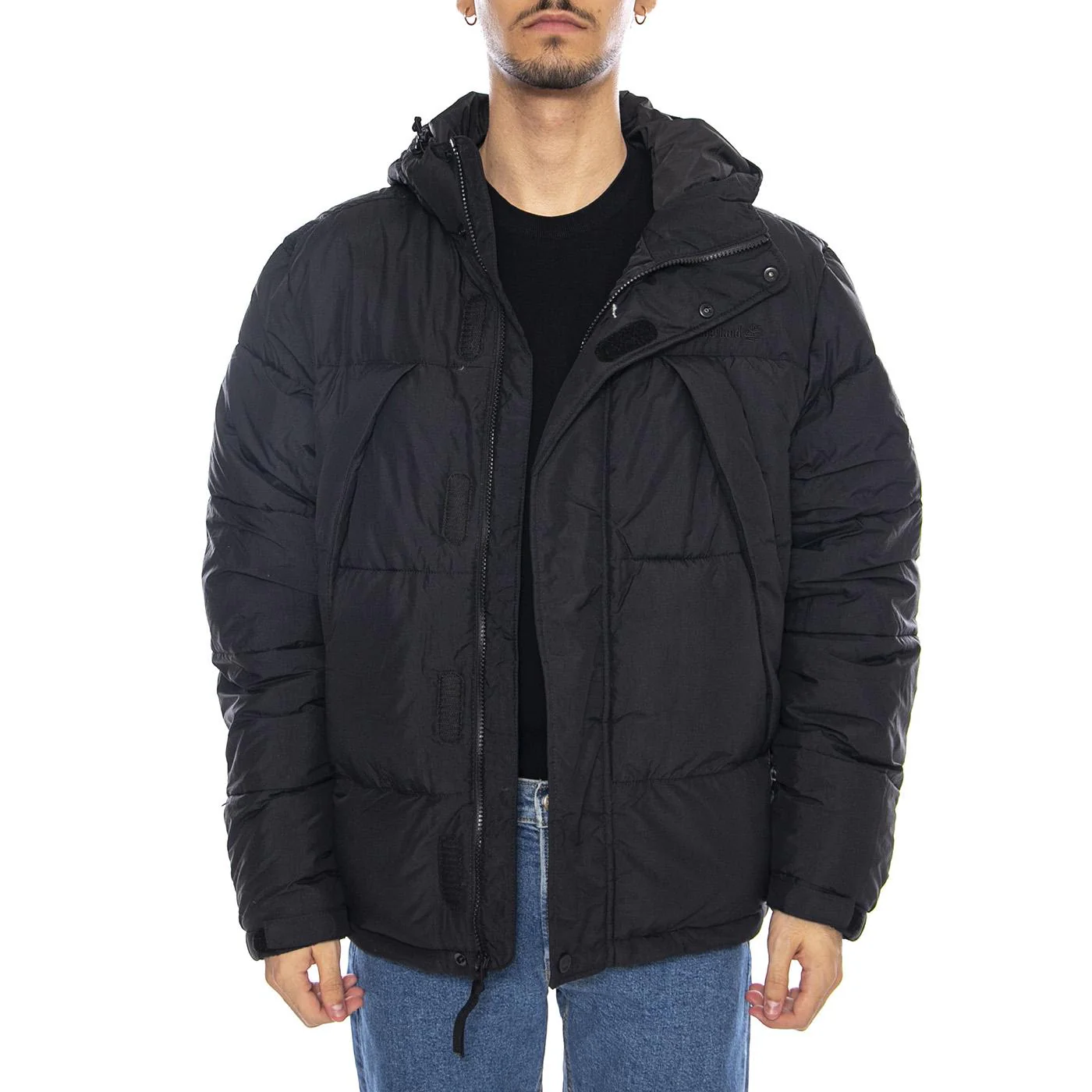 Durable Water Repellent Puffer Jacket Black - Men's Hooded Jacket Black TIMBERLAND Men's - Image 2