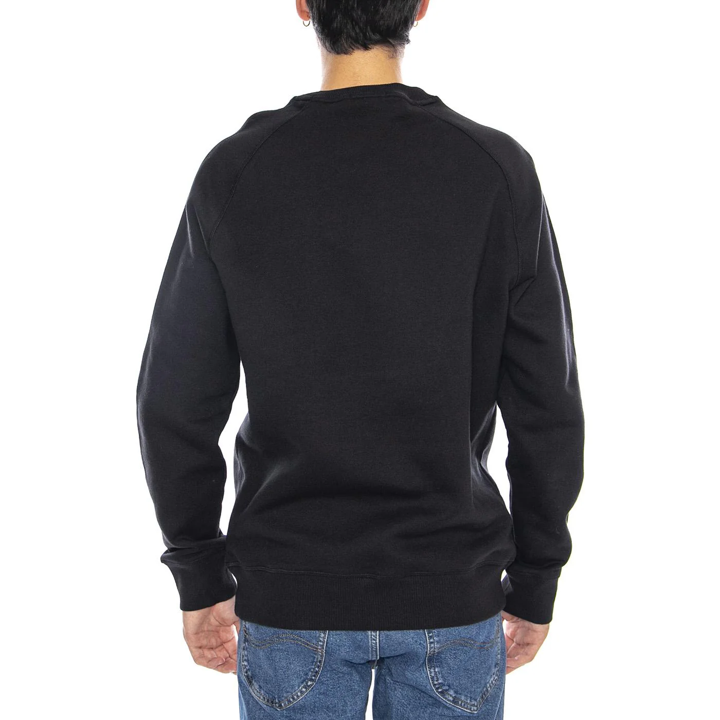 Exeter River Brushed Back Crew Sweatshirt Black - Men's Crewneck Sweatshirt Black TIMBERLAND Men's - Image 3