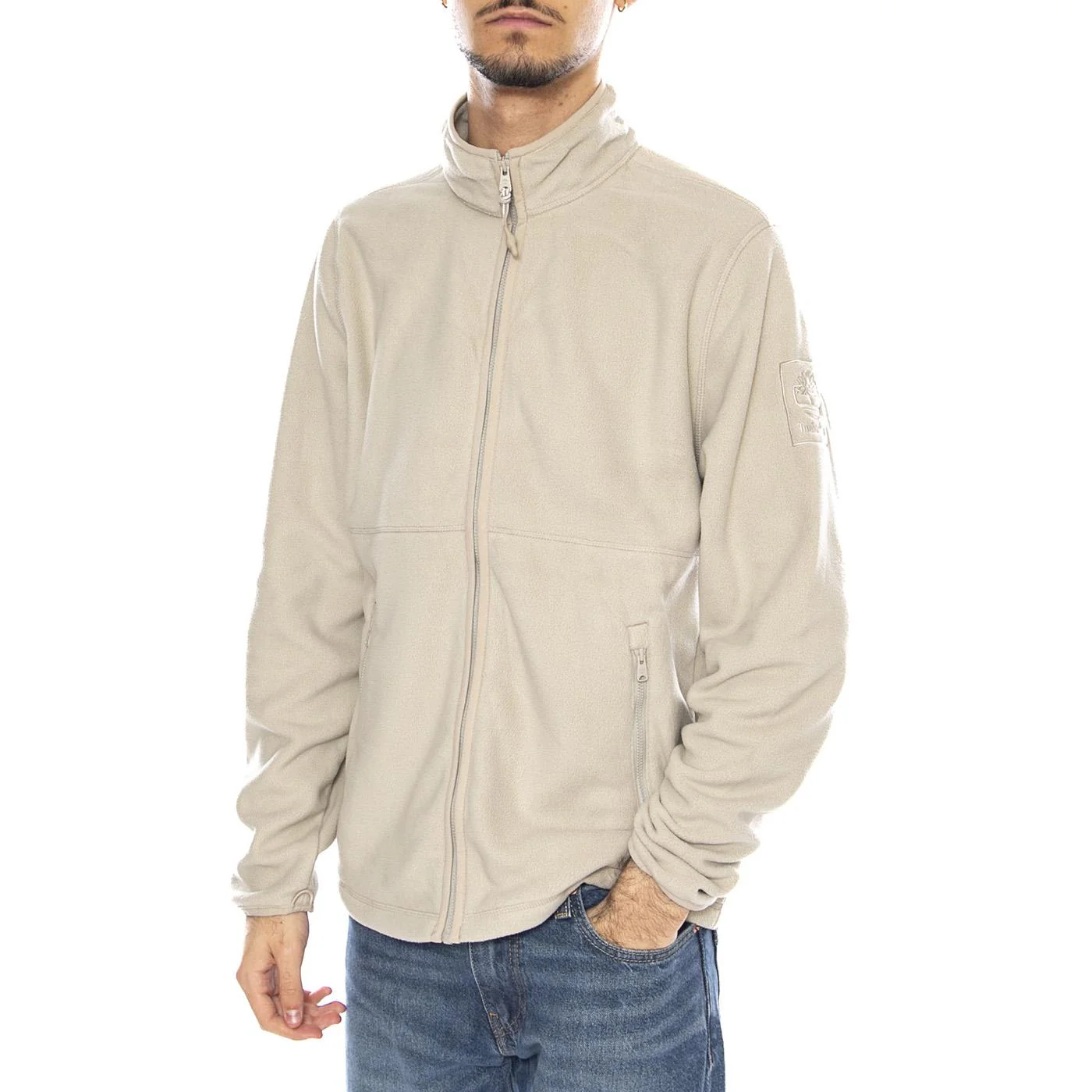 Full Zip Polar Fleece -- Men's Zip-Up Sweatshirt Beige Men's TIMBERLAND