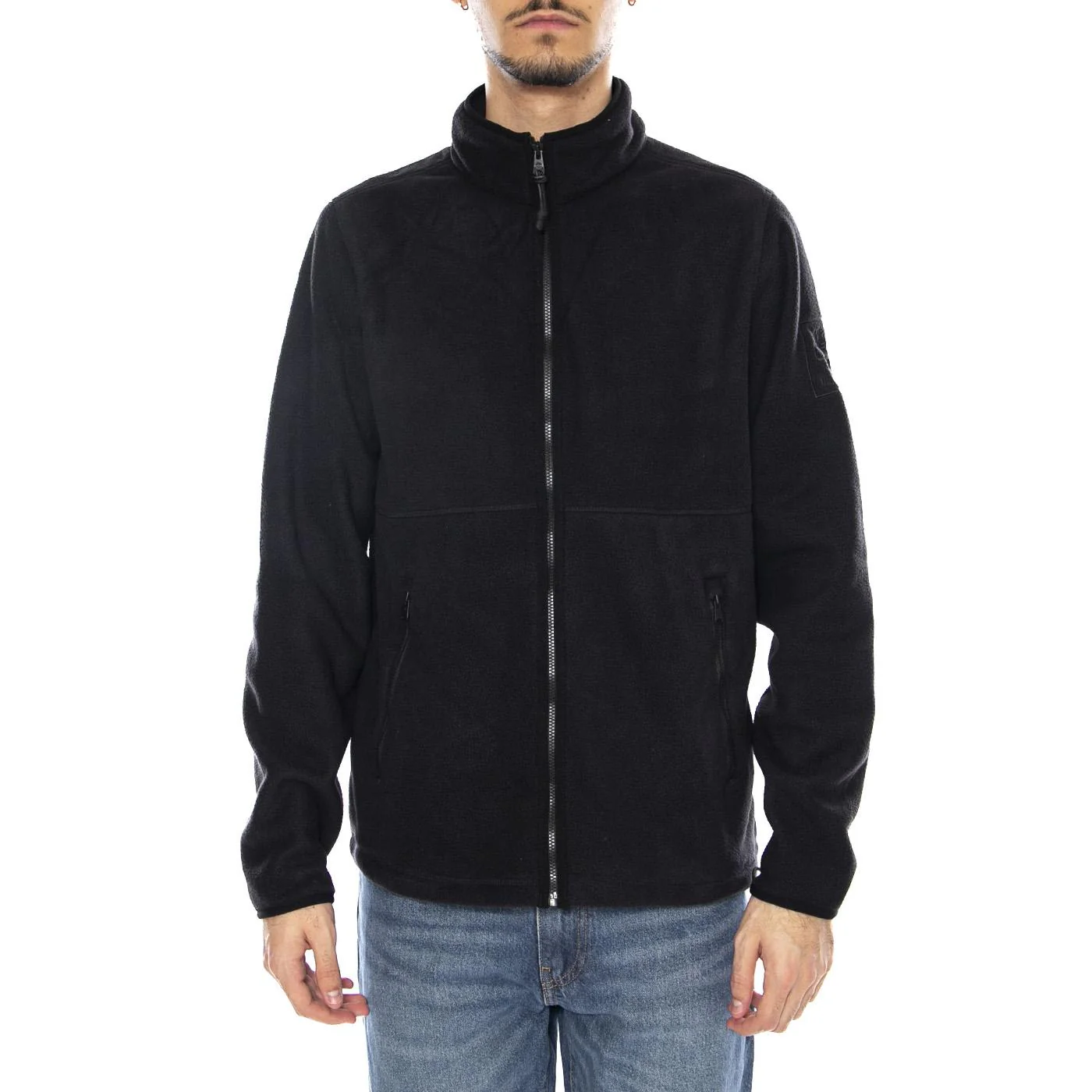 Full Zip Polar Fleece -- Men's Black Zip-Up Sweatshirt TIMBERLAND Men's - Image 2
