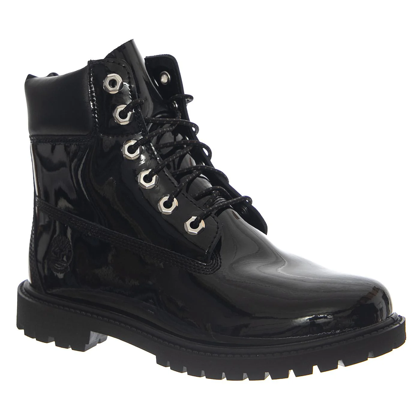 Premium 6 Inch Lace Up Waterproof Boot -- Women's Black Patent Leather Boots TIMBERLAND Women's - Image 2