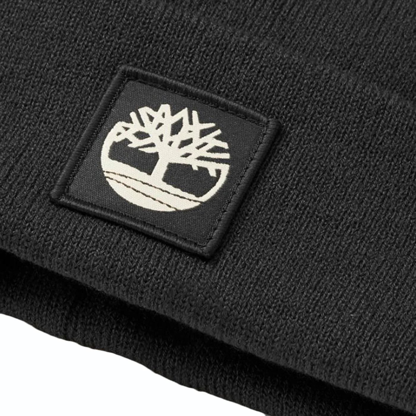Tonal Patch Beanie -- Men's/Women's Black Hat TIMBERLAND ACCESSORIES - Image 2