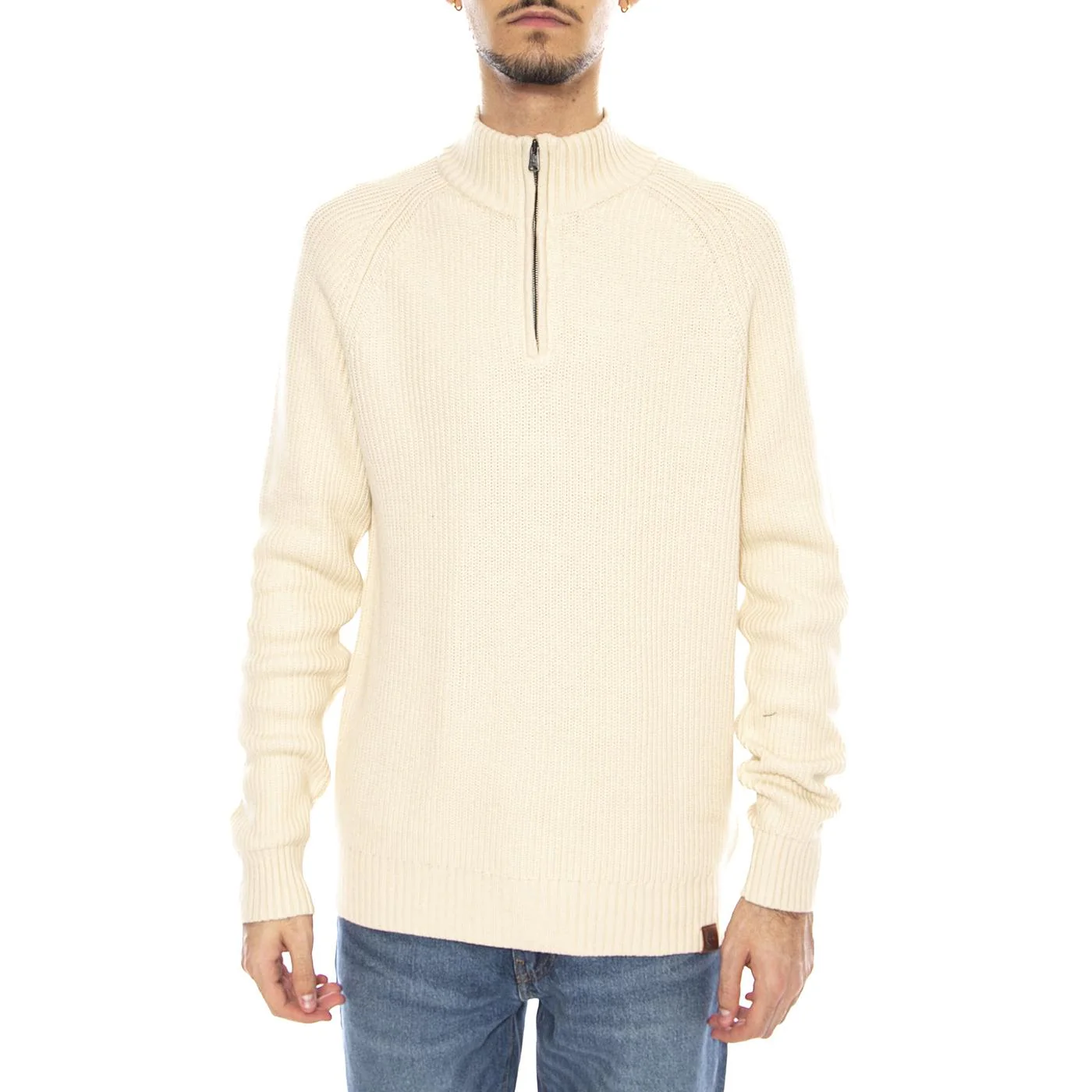 Williams River Textured 1/4 Zip Sweater Ecru -- Men's Sweater Ecru Men's TIMBERLAND - Image 2