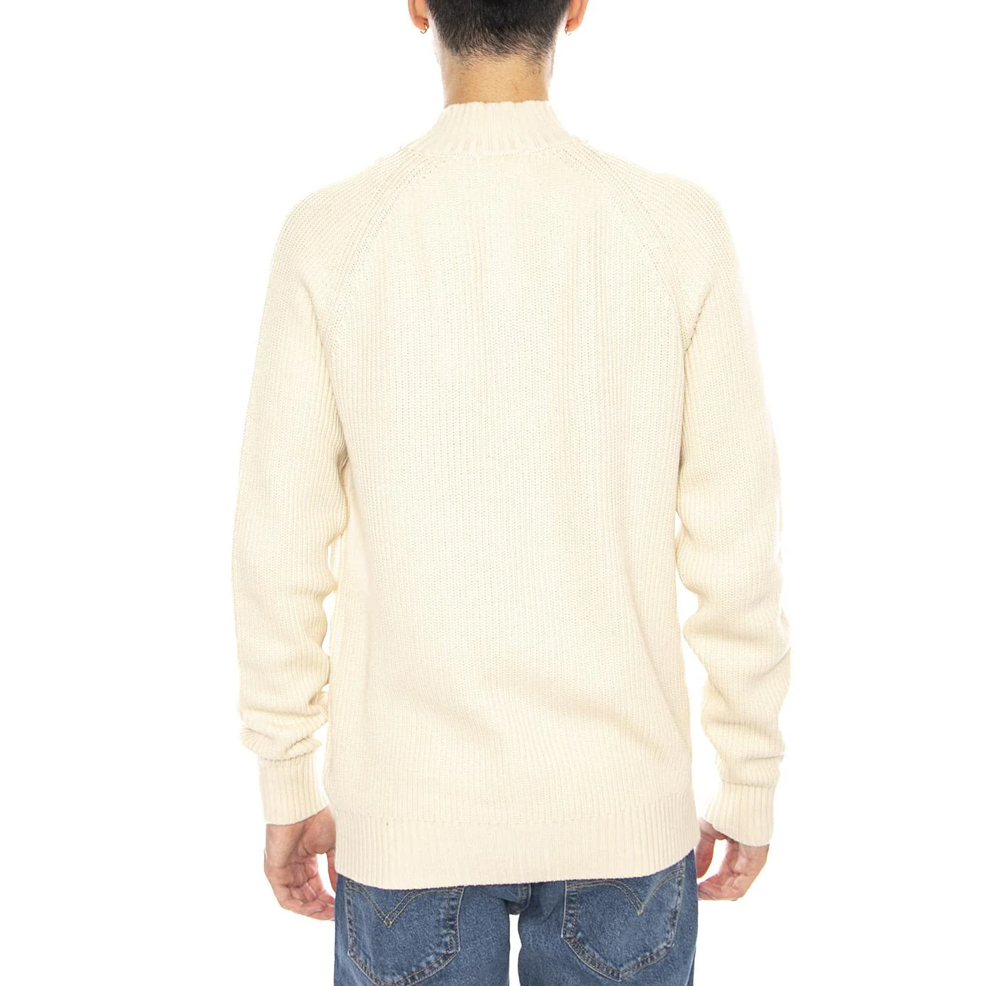 Williams River Textured 1/4 Zip Sweater Ecru -- Men's Sweater Ecru Men's TIMBERLAND - Image 3