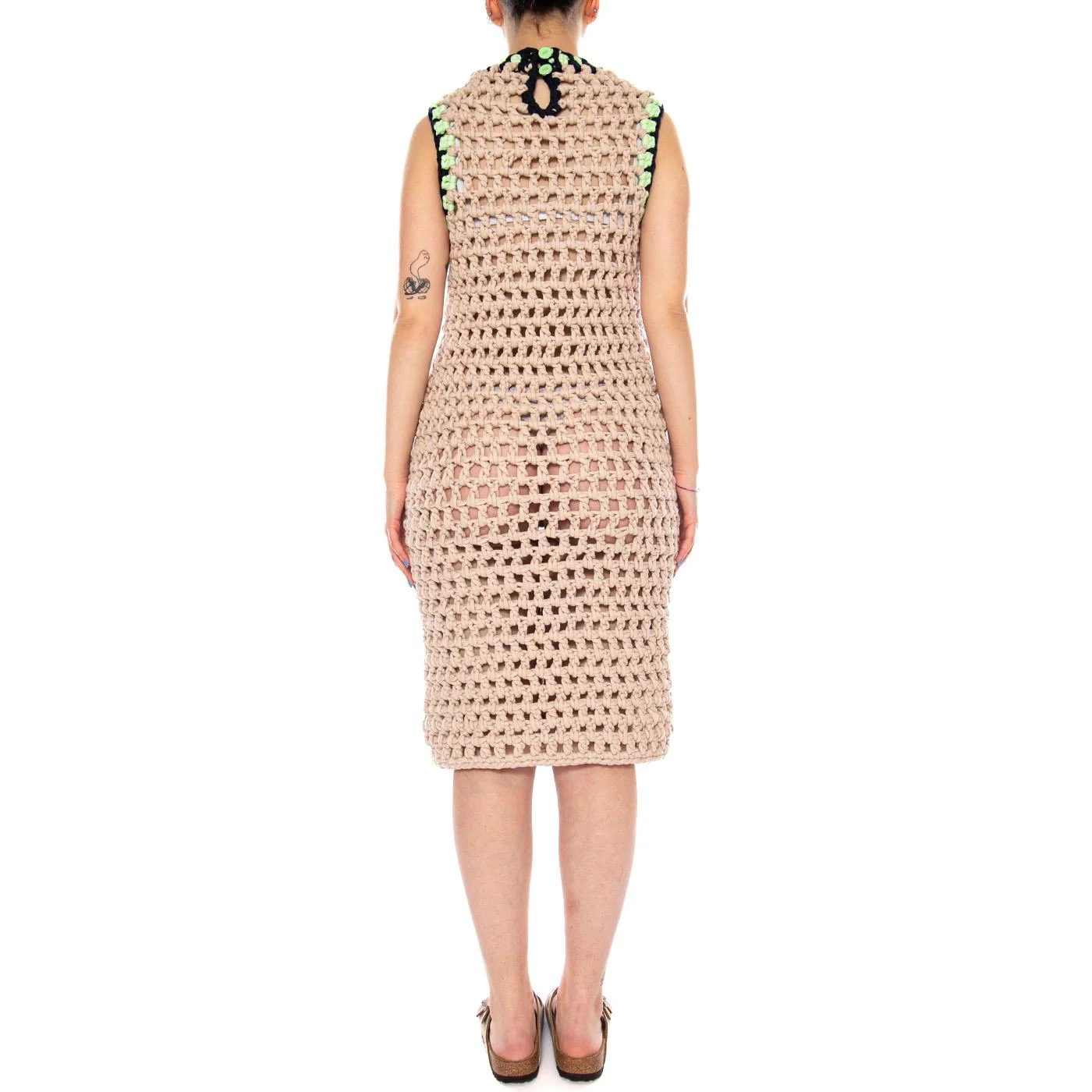 ANGELITA MAXI CROCHET DRESS BEIGE - Abito Perforato Donna Beige Donna UGG - Image 3