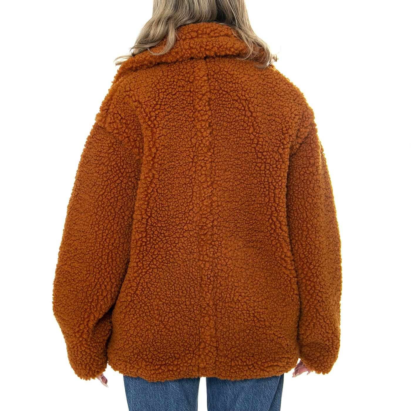 Gertrude Short Teddy Coat Hardwood - Image 3