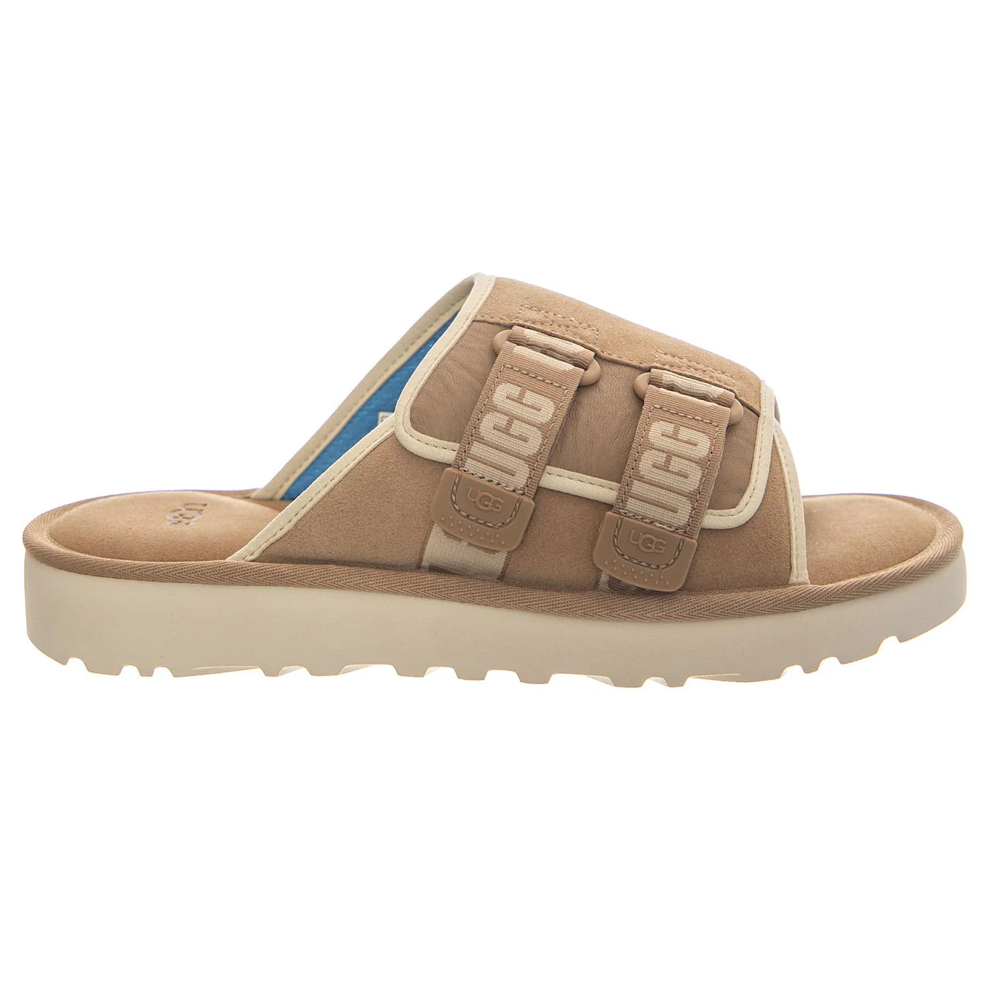 GOLDENCOAST STRAP SLIDE SAND/SANTORINI - Men's Brown Slippers Men UGG