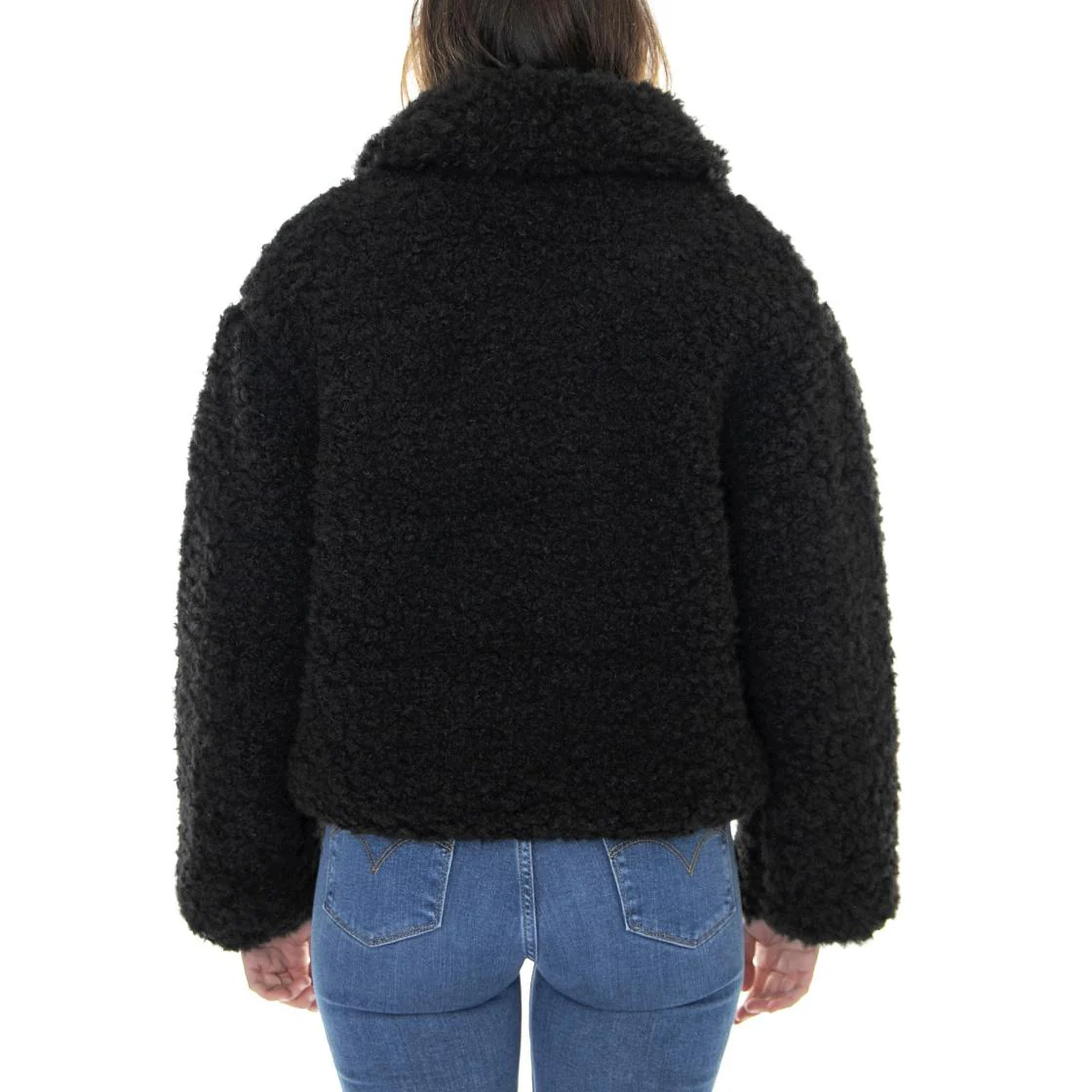 Womens Maeve Sherpa Black Winter Jacket - Image 3