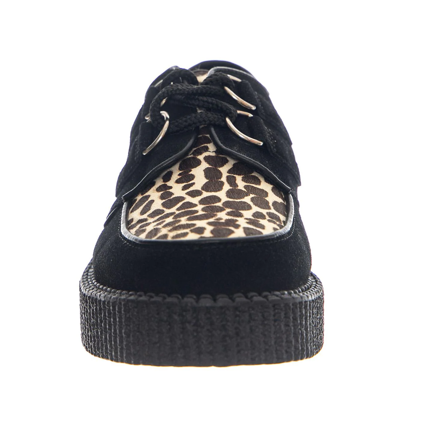 Wulfrun Shoes - Black / Leopard - Low Profile Lace-Up Shoes Multicolor Woman UNDERGROUND - Image 3