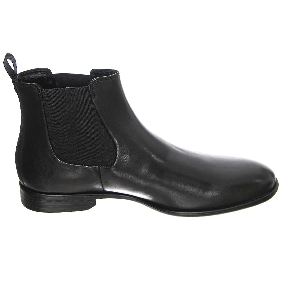 Mens Harvey Cow Leather Black Ankle Boots - Image 2