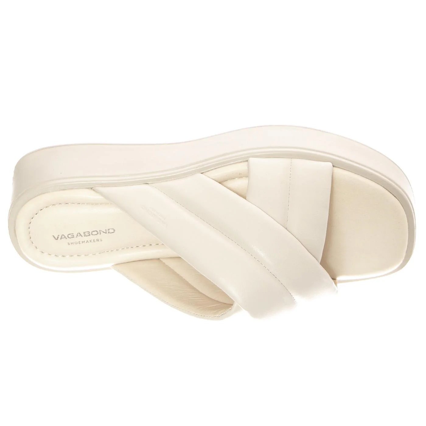 W' Courtney Off White Cow Leather Sandals - Image 6
