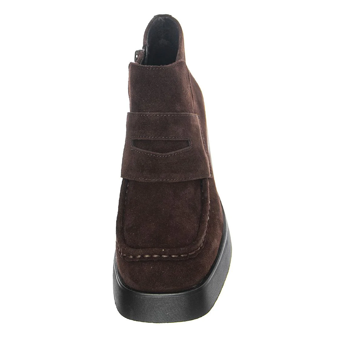Womens Brooke Cow Suede Espresso Ankle Boots - Image 3