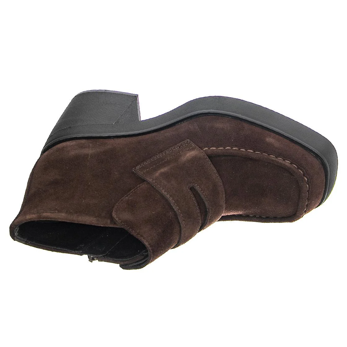 Womens Brooke Cow Suede Espresso Ankle Boots - Image 6
