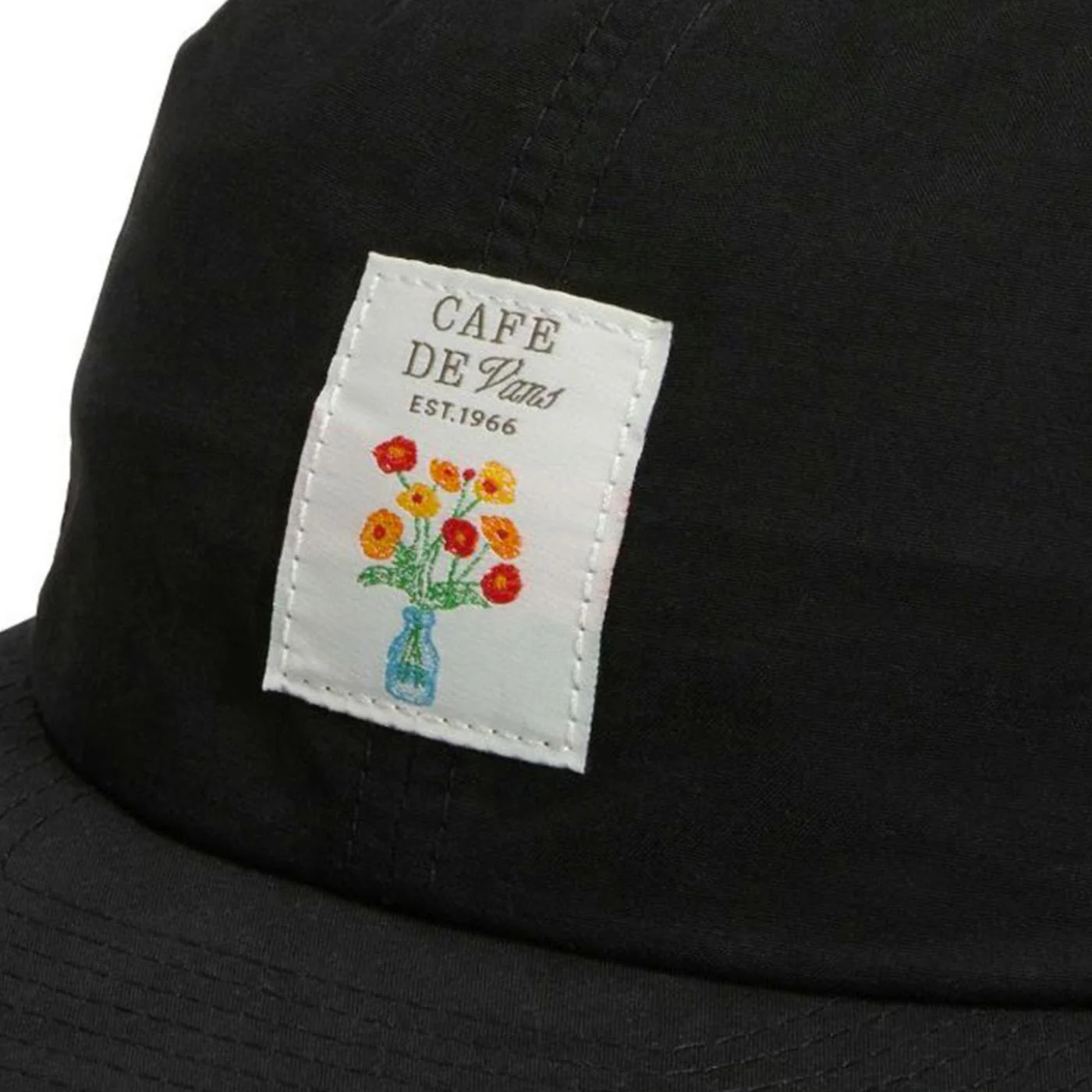 Cafe Vans Jockey Hat Black -- Black Hat Men VANS - Image 2