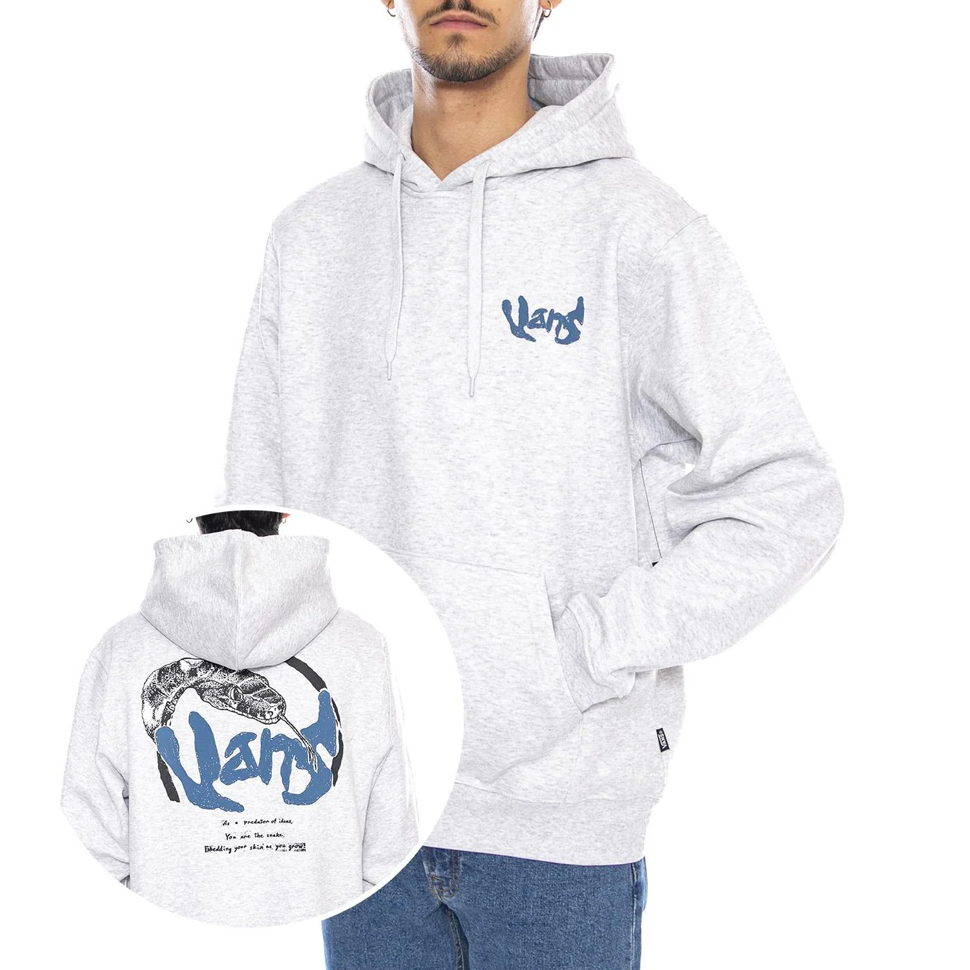 Evolve PO Hoodie Light Grey Heather -- Men's Light Grey Heather Hoodie VANS