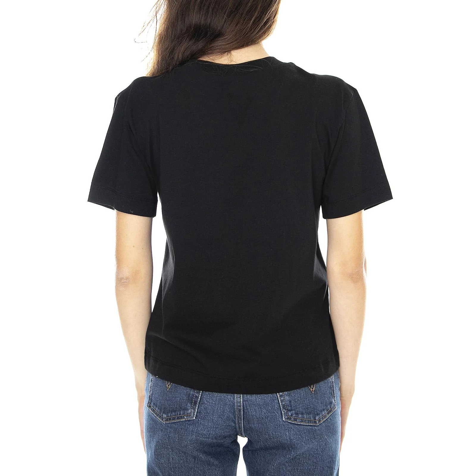 Junior V Boxy Crew-Neck Black T-Shirt - Image 3