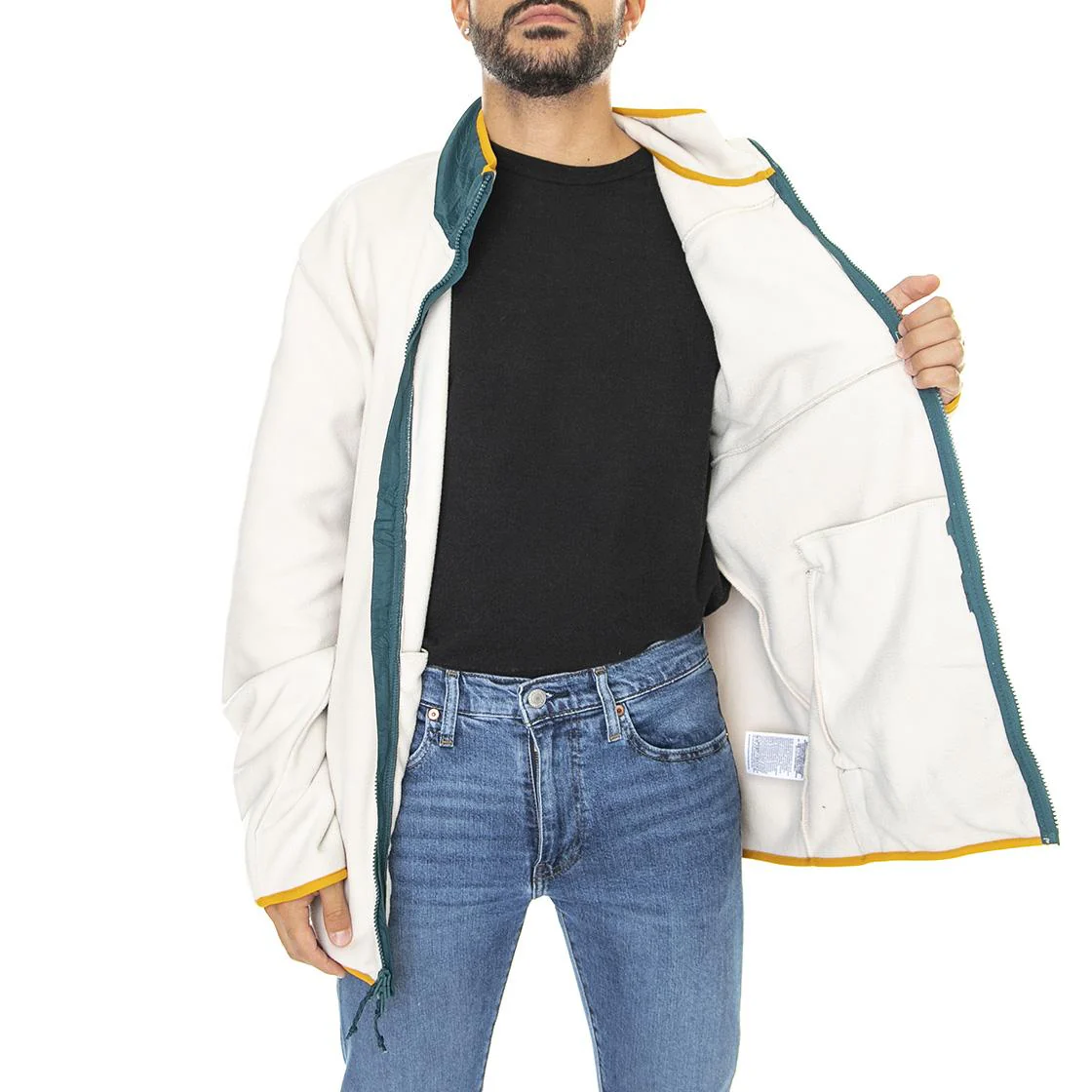 Mens MT Vans Full Zip White / Blue - Image 4