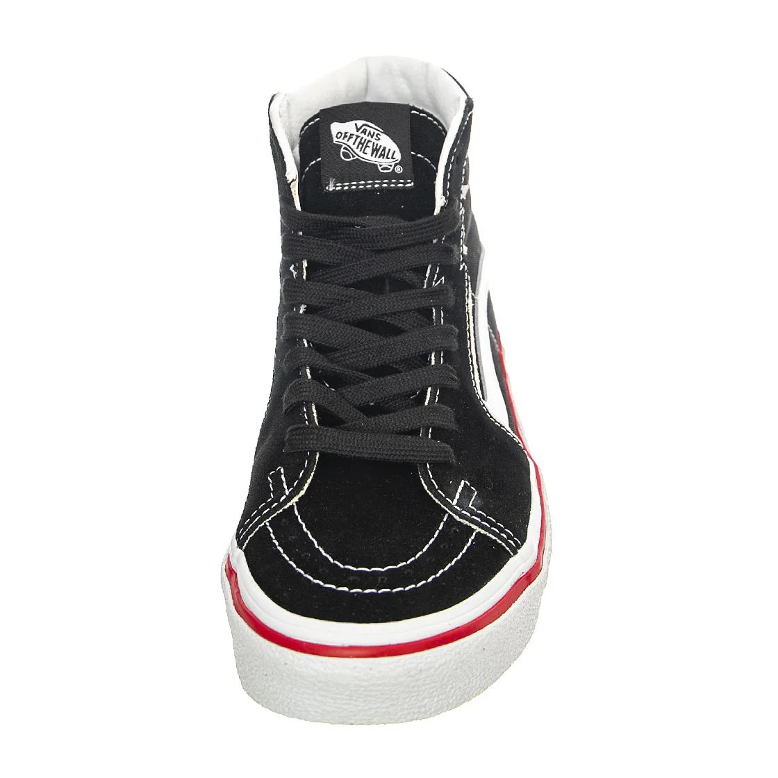 Mens UA SK8-Hi Bolt Black / Red Lace-Up High-Profile Shoes - Image 3