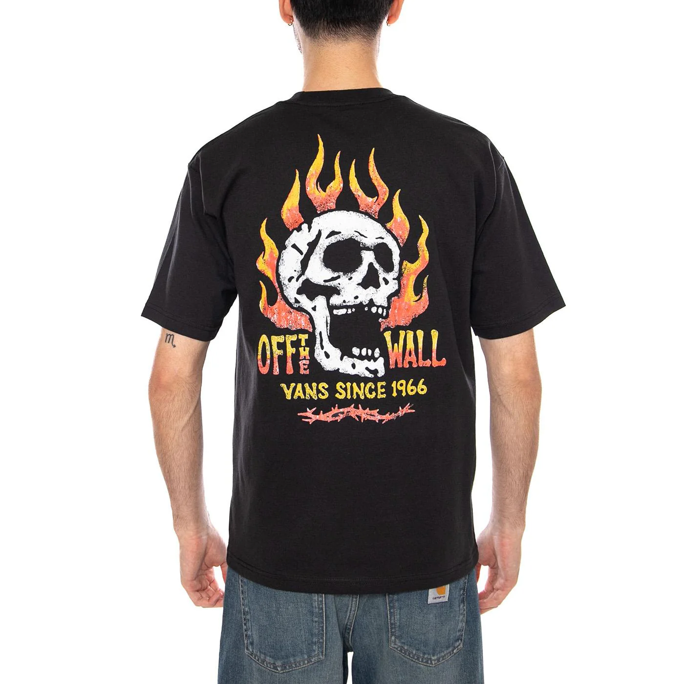 OFF THE WALL FEVER SS - Black Crew Neck T-Shirt Men VANS - Image 3