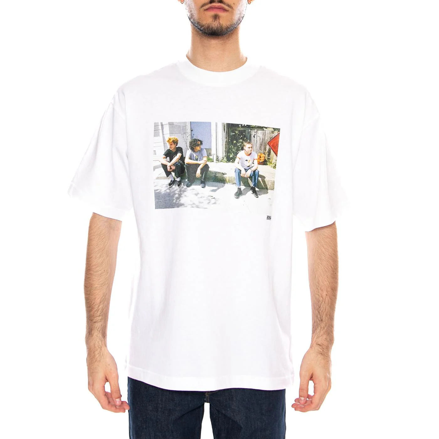 Skate Atiba Haze Curb Crew SS White - Men's Crew Neck T-Shirt White Men's VANS - Image 2