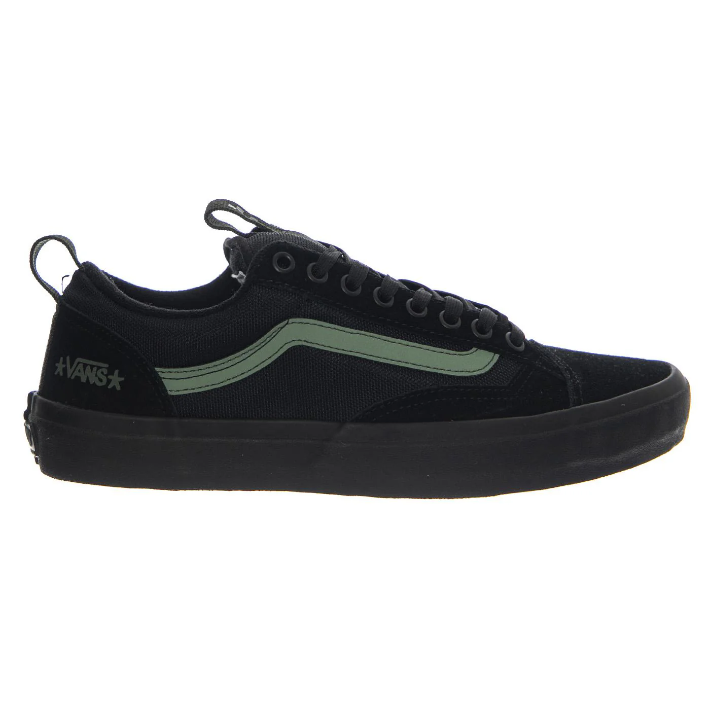 Vans Skate Old Skool 36+ Atiba Black/Dark Green - Men's Lace-Up Shoes Black Men VANS