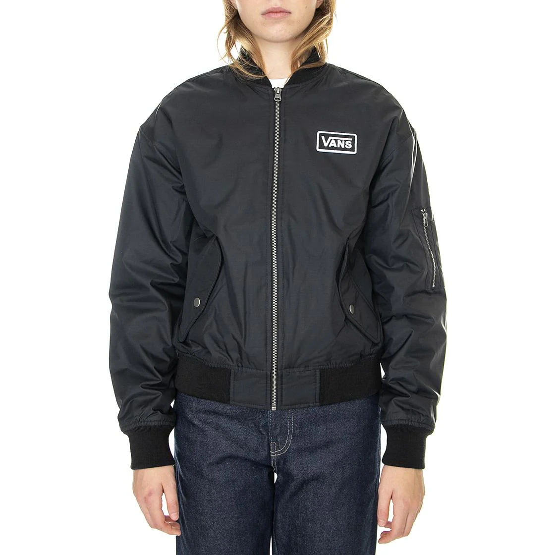 Womens Crew Pilot Jacket Black - Image 2