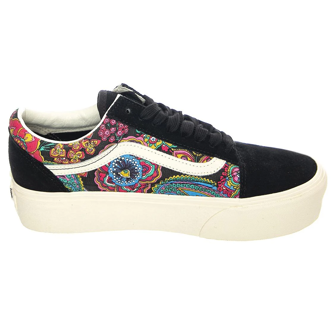 Womens UA Old Skool Stackform Paisley Multi / Black Lace-Up Shoes - Image 2