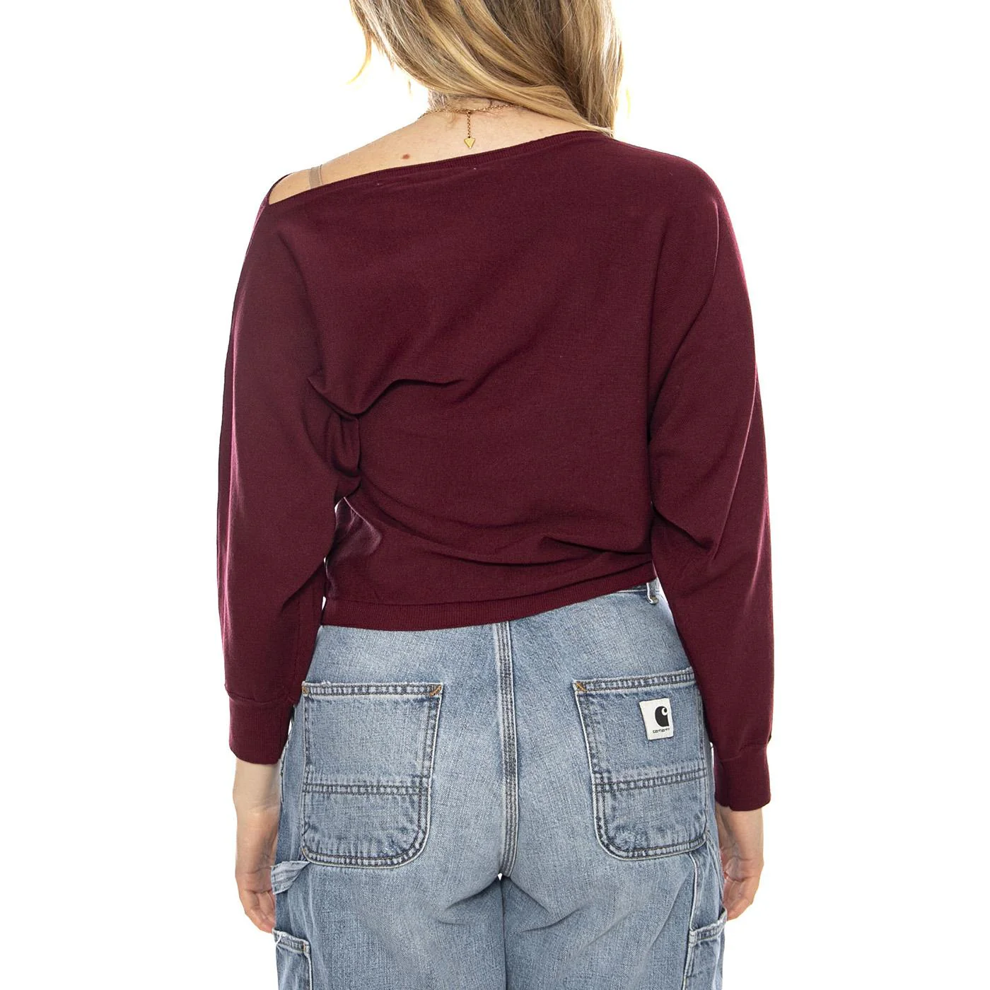 Jersey Short Asymmetric Burgundy -- Top Women's Bordeaux Women's WILD PONY - Image 3