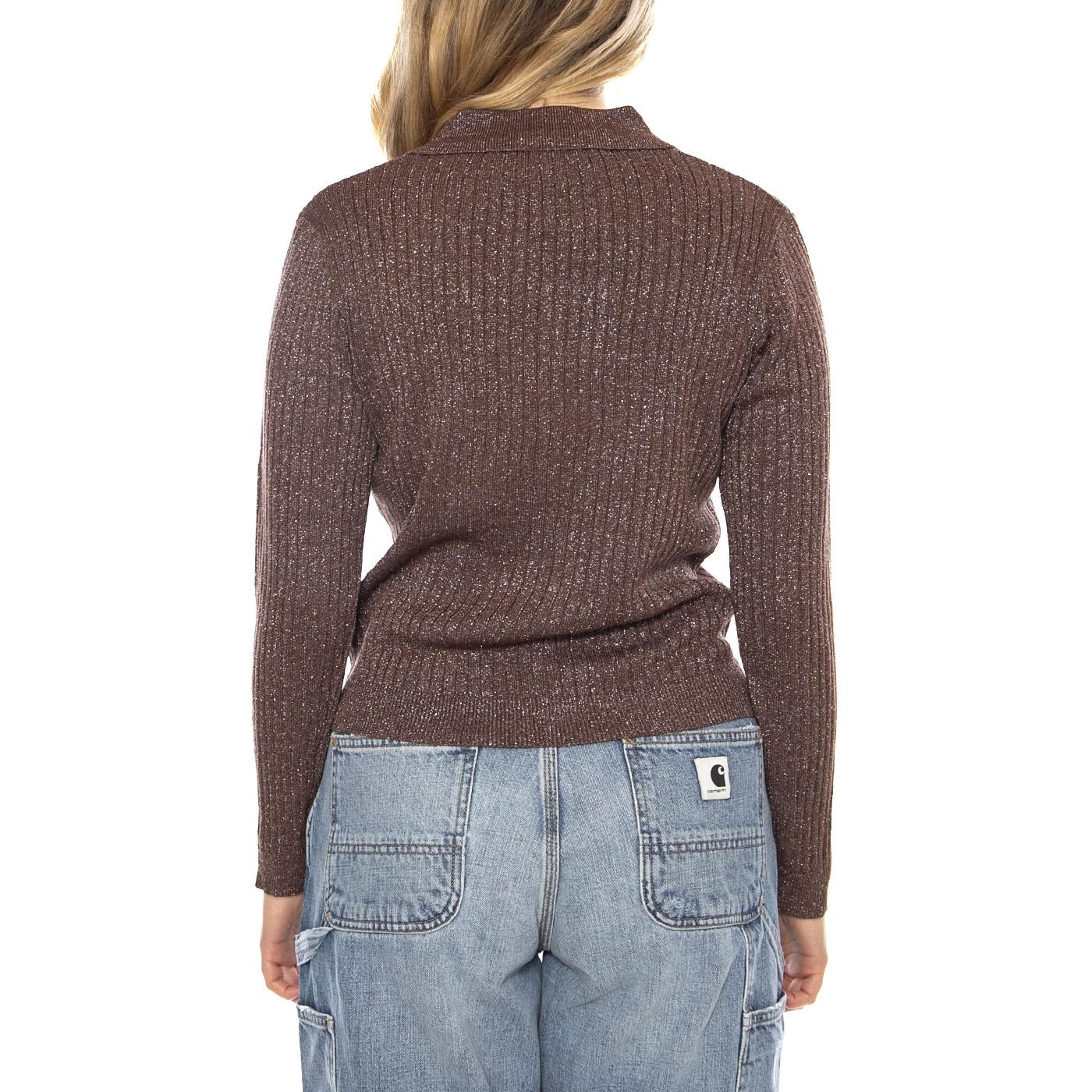 Knit Cardigan -- Cardigan Women Brown Women WILD PONY - Image 3