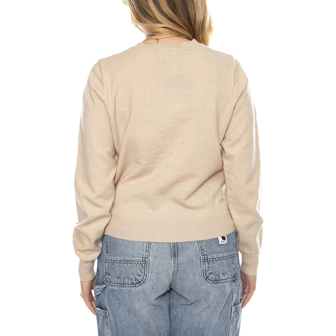 Knit Cardigan with Sequin Flowers -- Cardigan Women Beige Women WILD PONY - Image 3