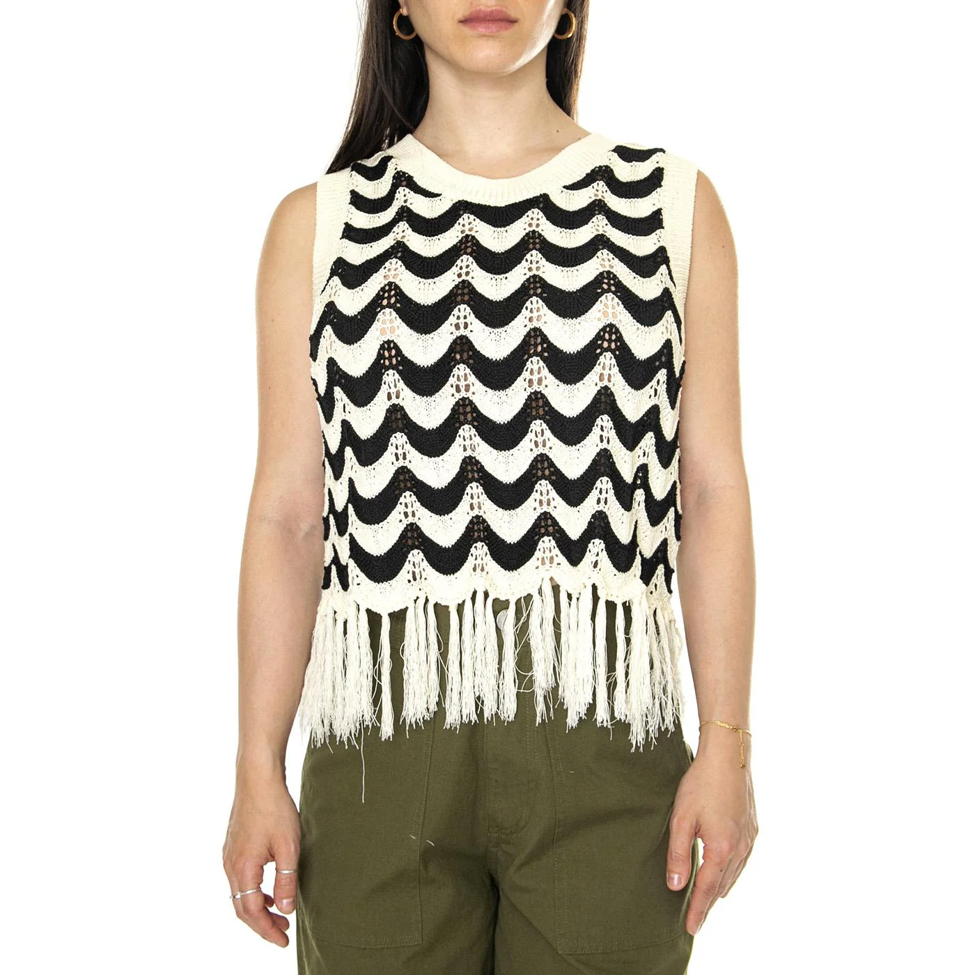 Top punto con flecos Zigzag - Image 2
