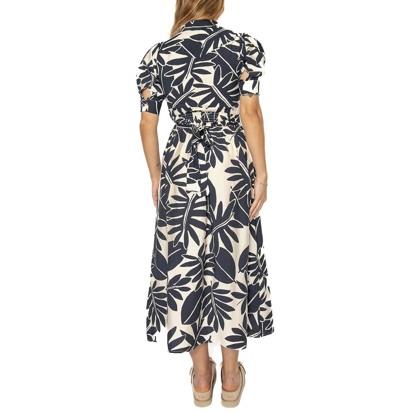 Vestido midi camisero floral Filodendro - Image 3