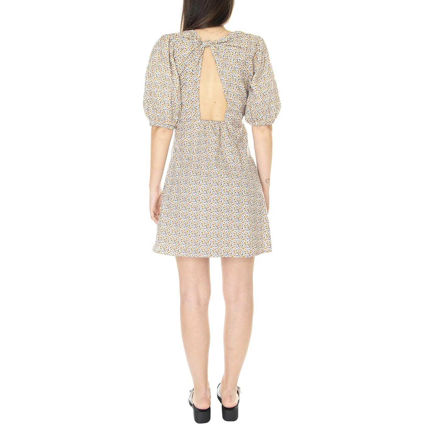 W' Vestido Corto Cut Out con Estampado Floral Dress - Image 3