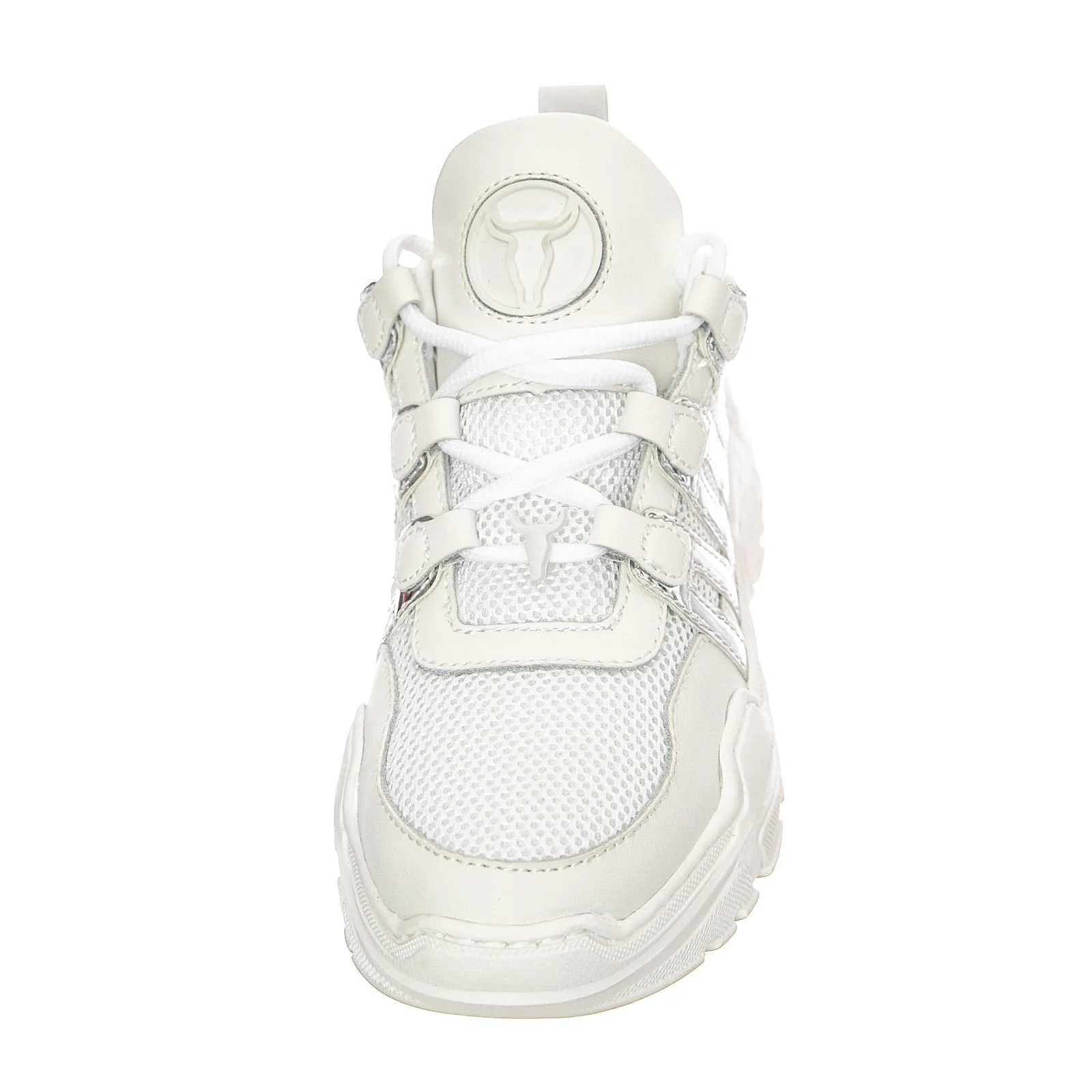 Womens Corey Shoes - White / Silver - Low Profile Lace-up Shoes for Women White Women WINDSOR SMITH - Image 3