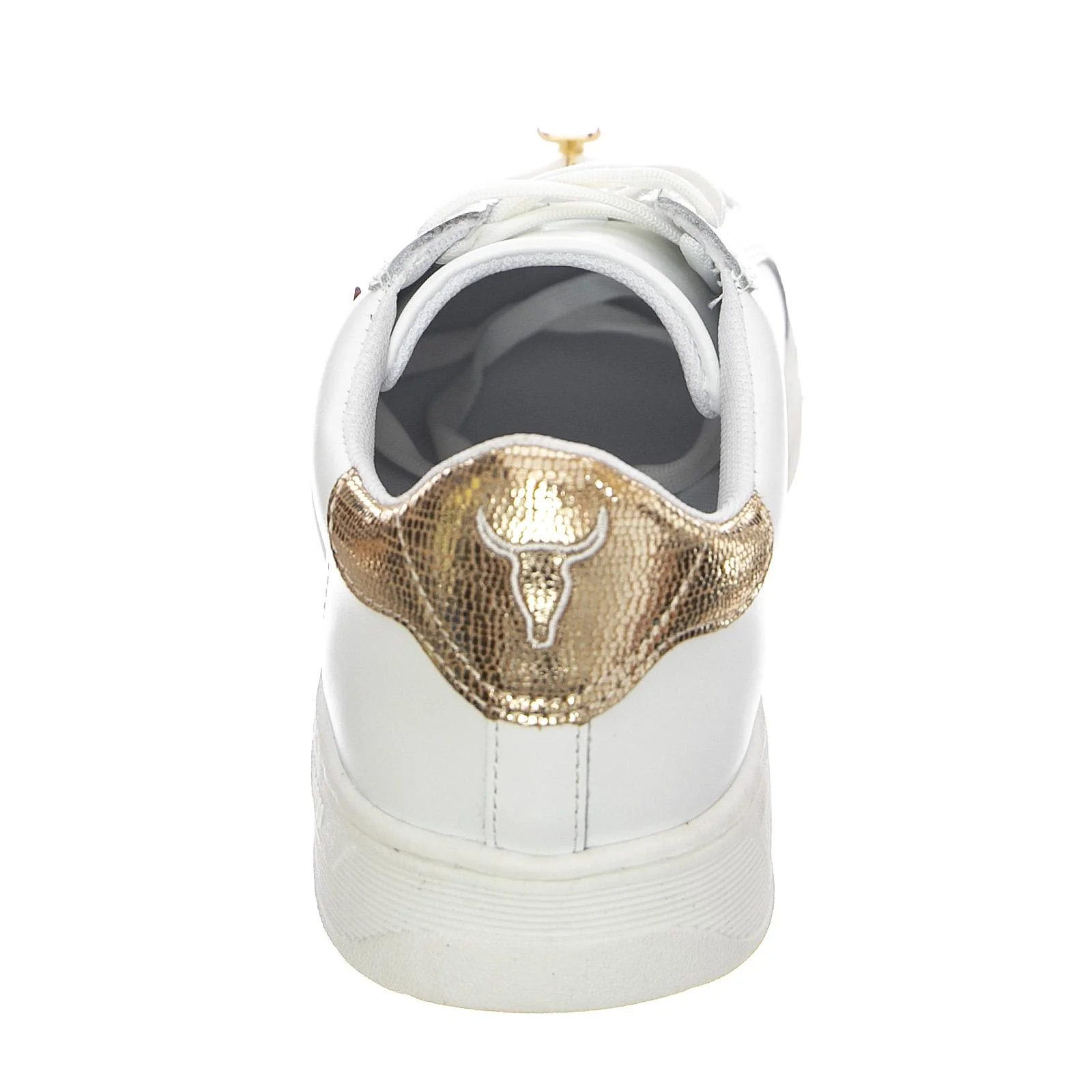 Galaxy Shoes - White / Light Gold Lizard - White Women's Low Profile Lace-up Shoes Women WINDSOR SMITH - Image 4