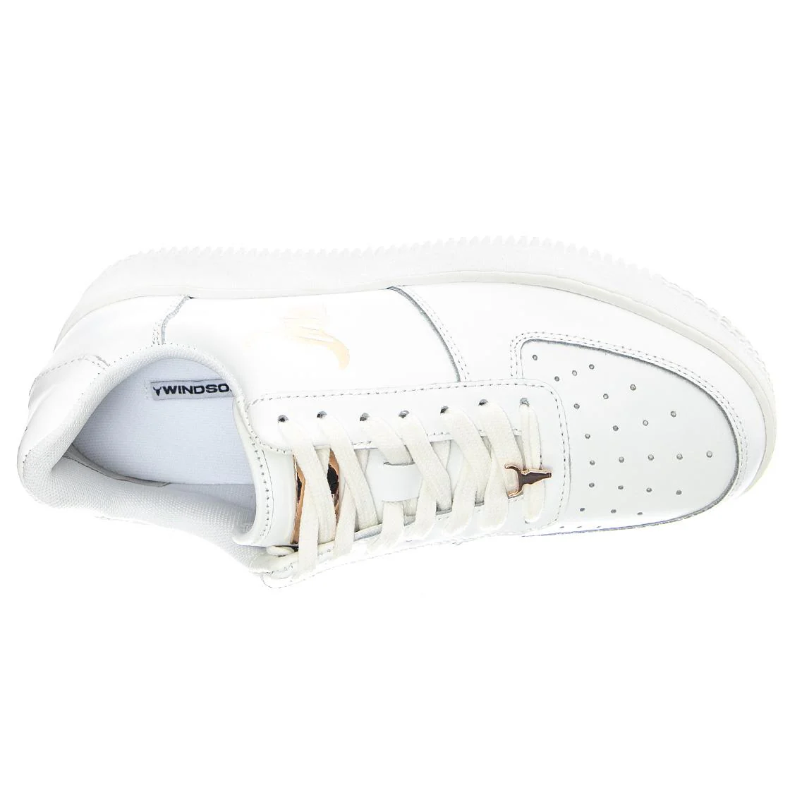 Remix White Gold - Women's White Low-Profile Lace-Up Shoes Women WINDSOR SMITH - Image 6
