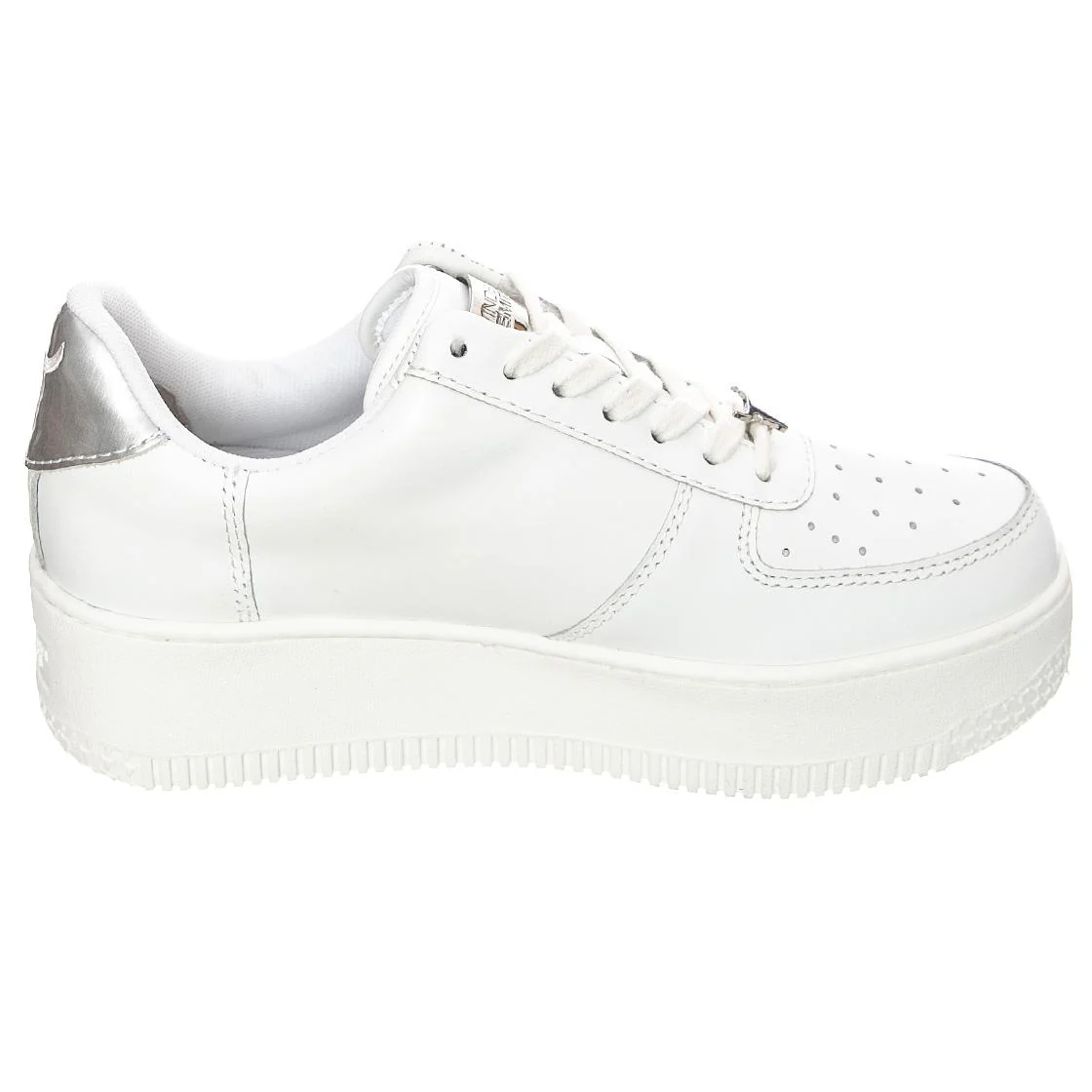 Rich - Women's White / Silver Matrix Holo Low Profile Lace-Up Shoes Women WINDSOR SMITH - Image 2