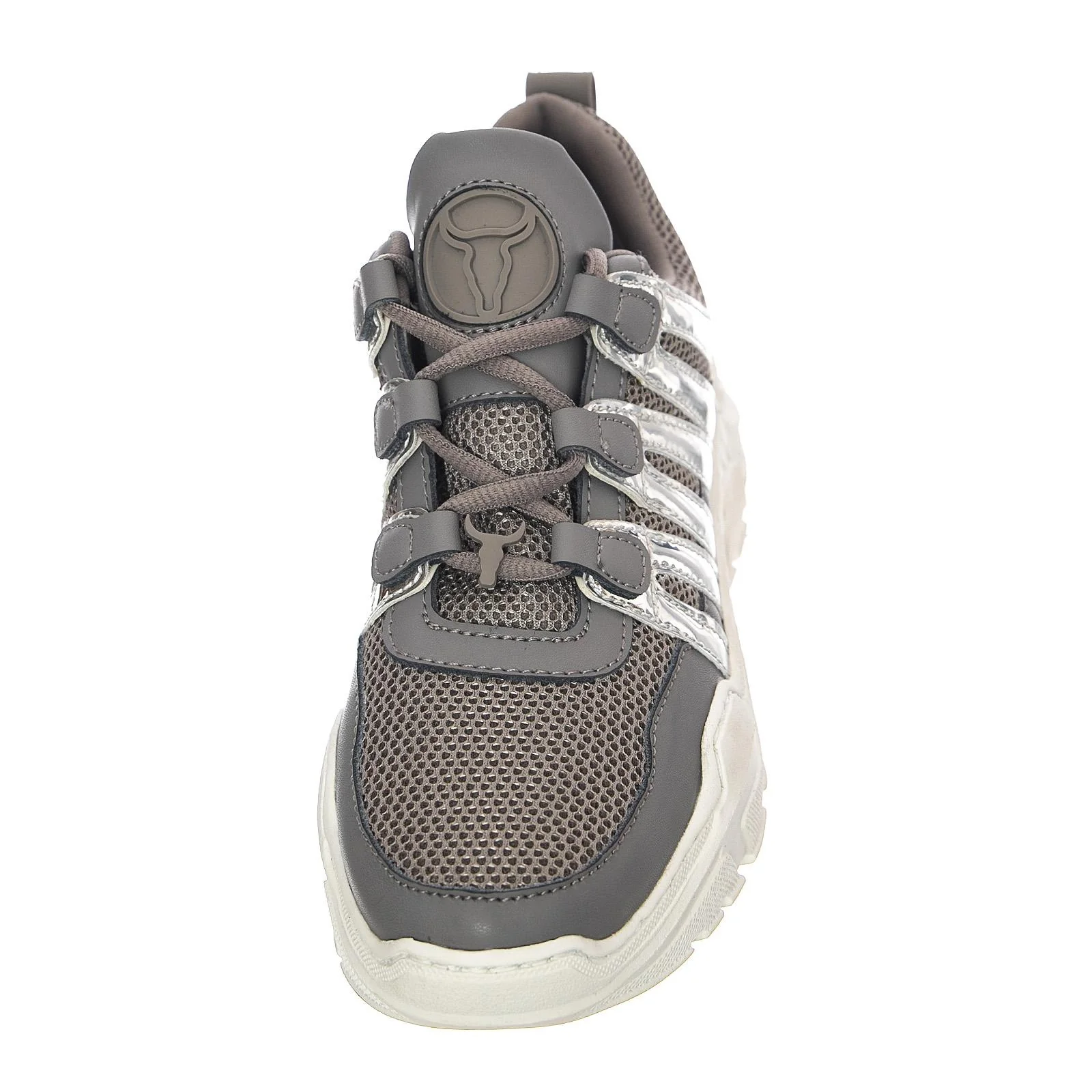 Womens Corey Shoes - Dark Gray / White - Women's Gray Low-Profile Lace-Up Shoes Women WINDSOR SMITH - Image 3