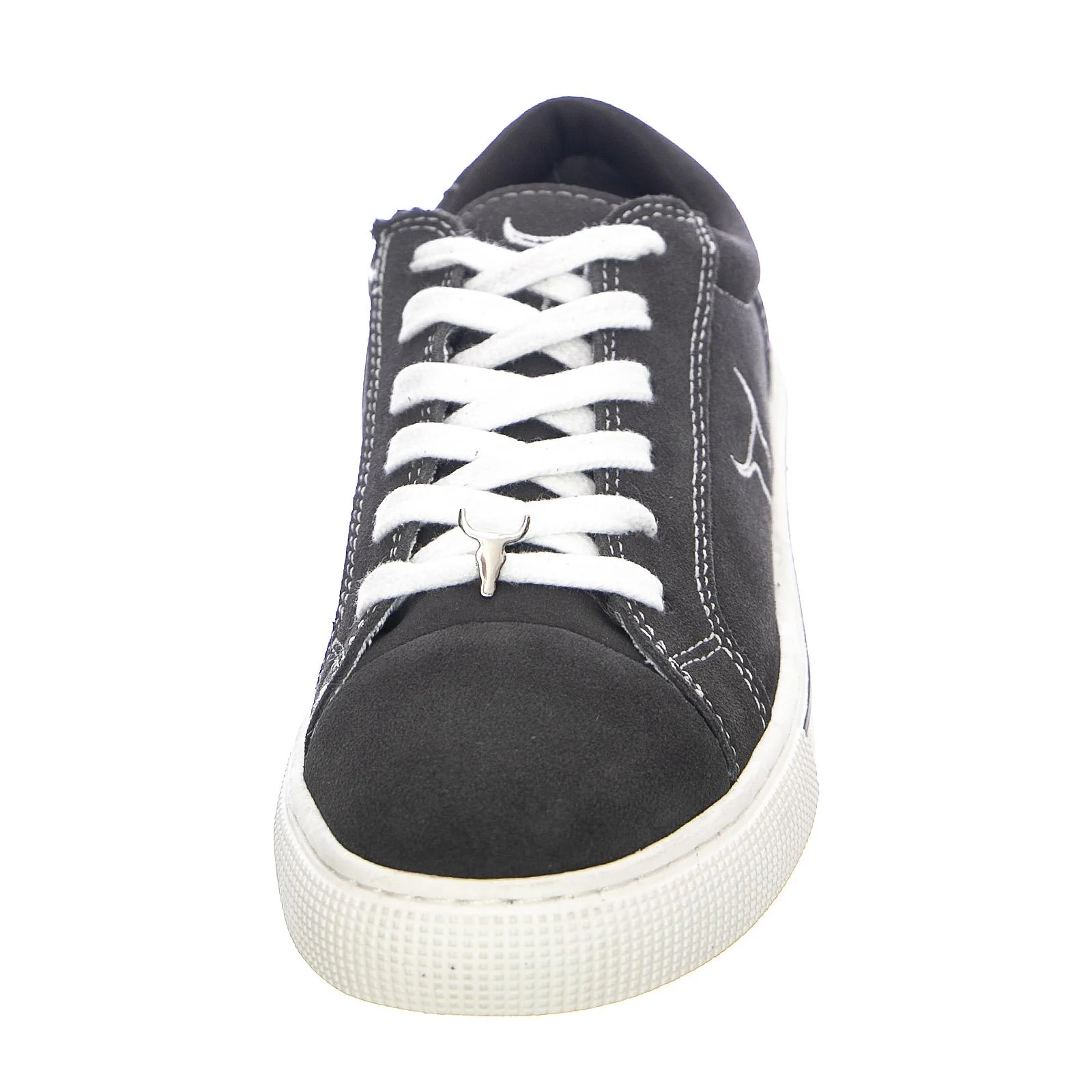 Sweet Suede Shoes - Graphite / Off White - Women's Dark Grey Low Profile Lace-Up Shoes Women WINDSOR SMITH - Image 3