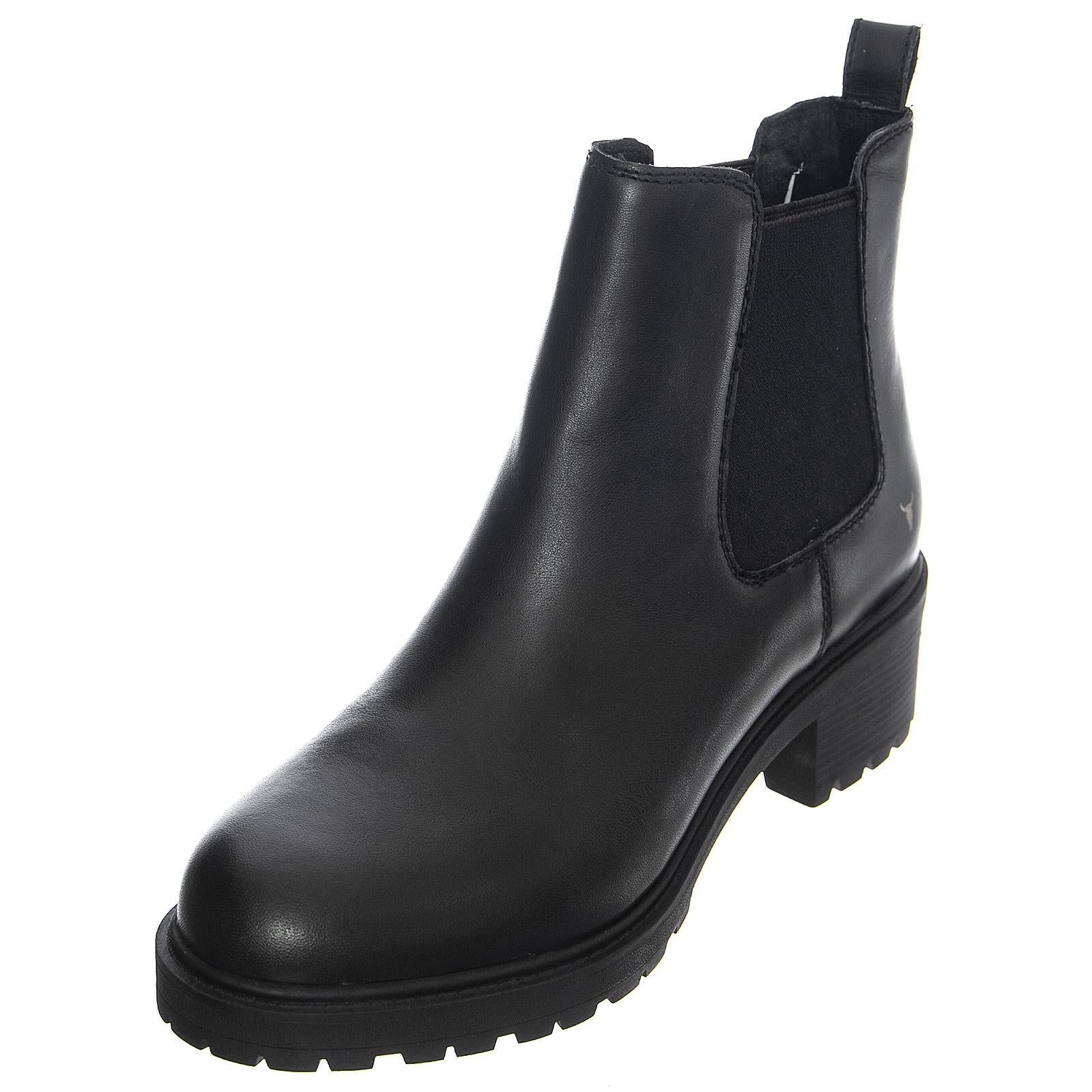 Womens Thrills Lisbon Ankle Boots - Black - Women's Black Ankle Boots WINDSOR SMITH