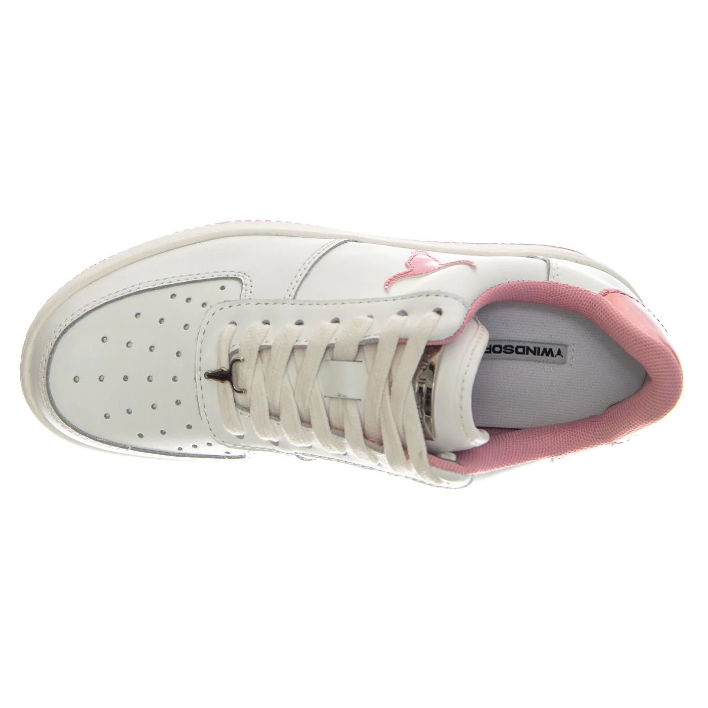 RECHARGE WHITE + PINK HOLO PU - White Lace-Up Women's Shoes Women WINDSOR SMITH - Image 6