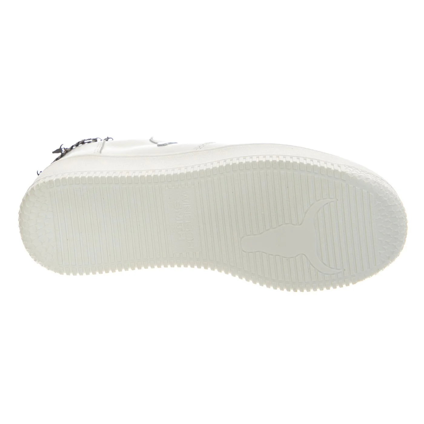REMEMBER WHITE BRAVE / ANTIQUE SILVER CHAIN - Women's White Lace-Up Shoes WINDSOR SMITH - Image 5
