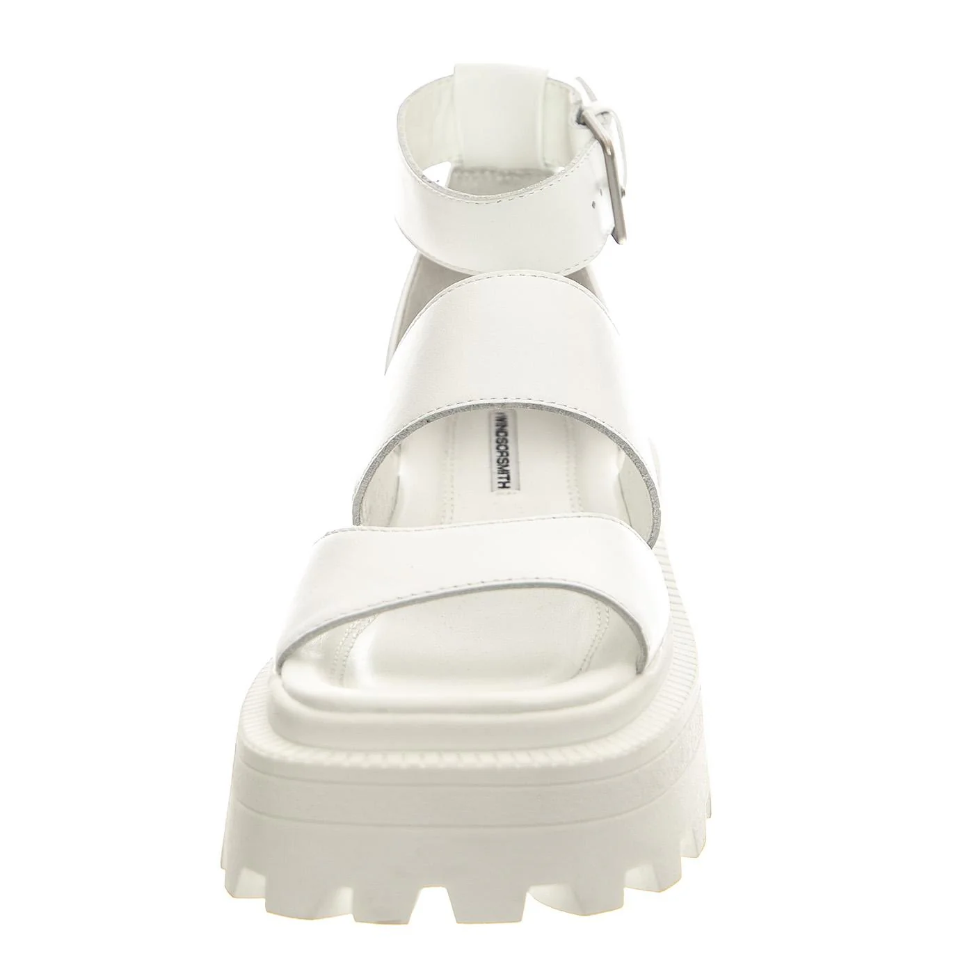 Reveal White Leather Sandals - Image 3